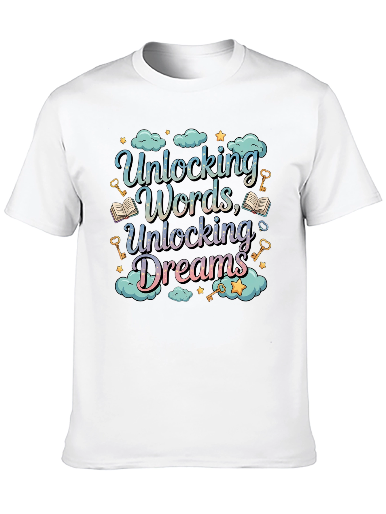Black Unlocking Words Dreams Graphic Tee - Unisex view 10