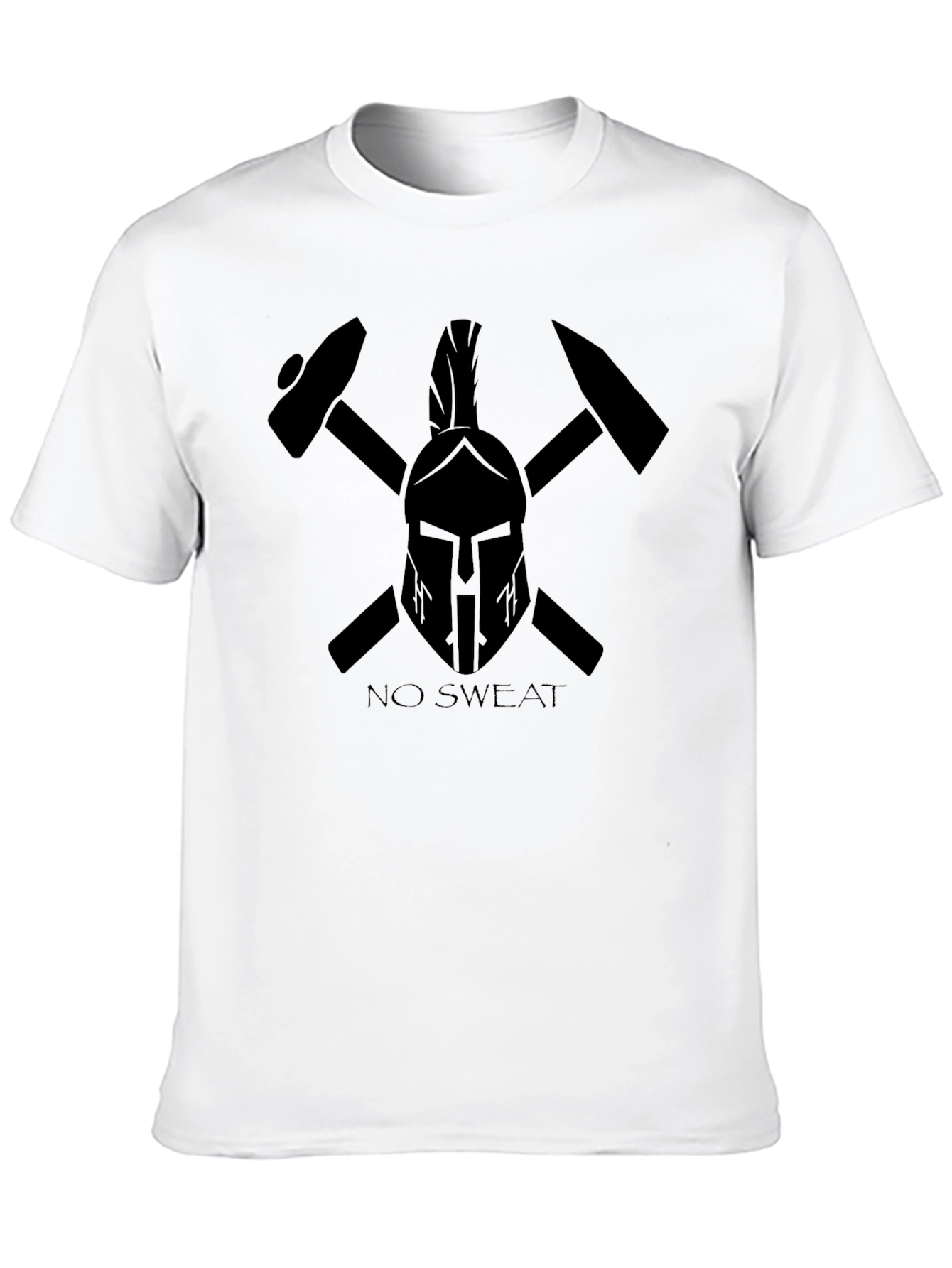 Black No Sweat Spartan Helmet Graphic T-Shirt view 10