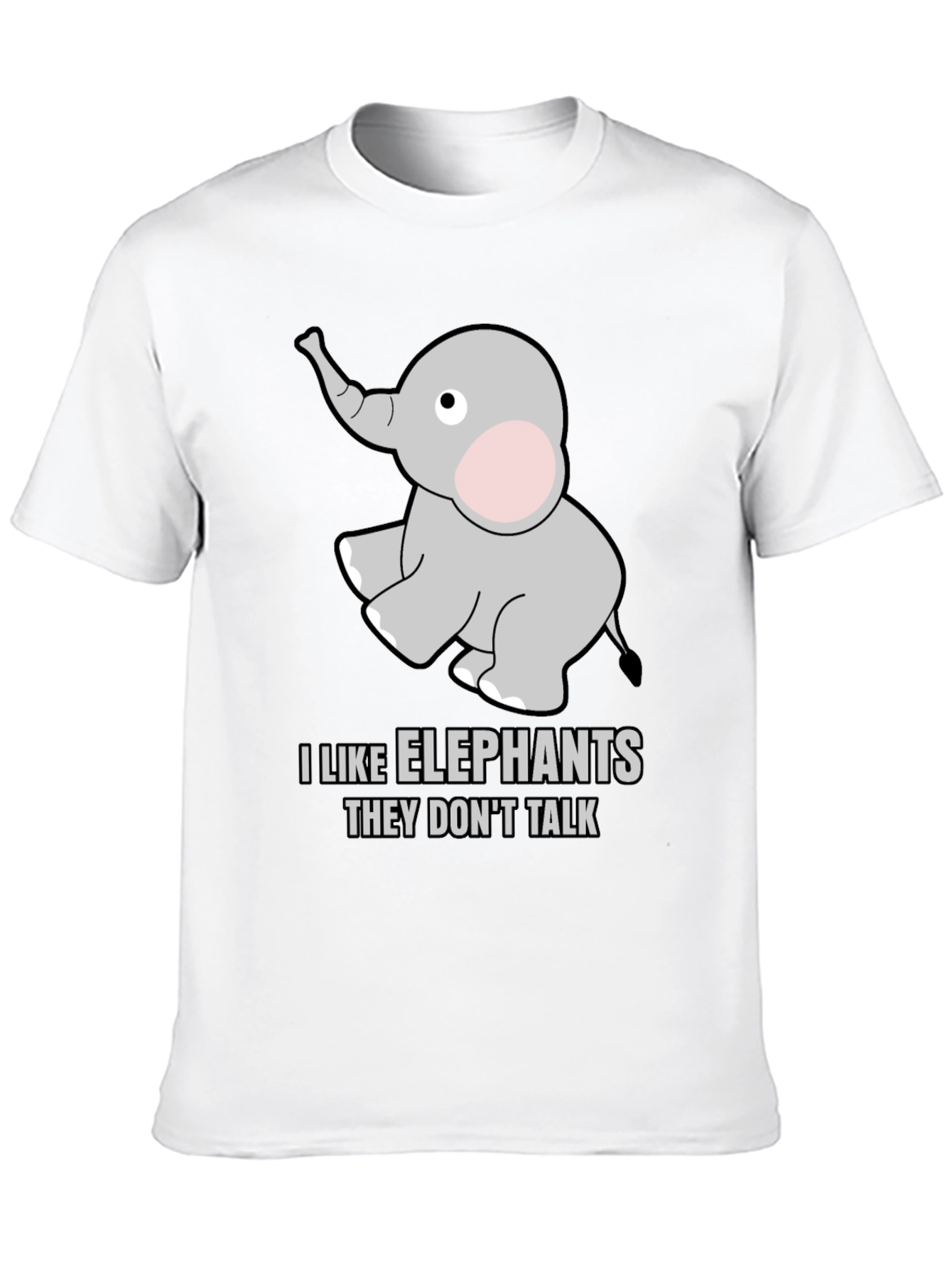 Black I Like Elephants T-Shirt view 10