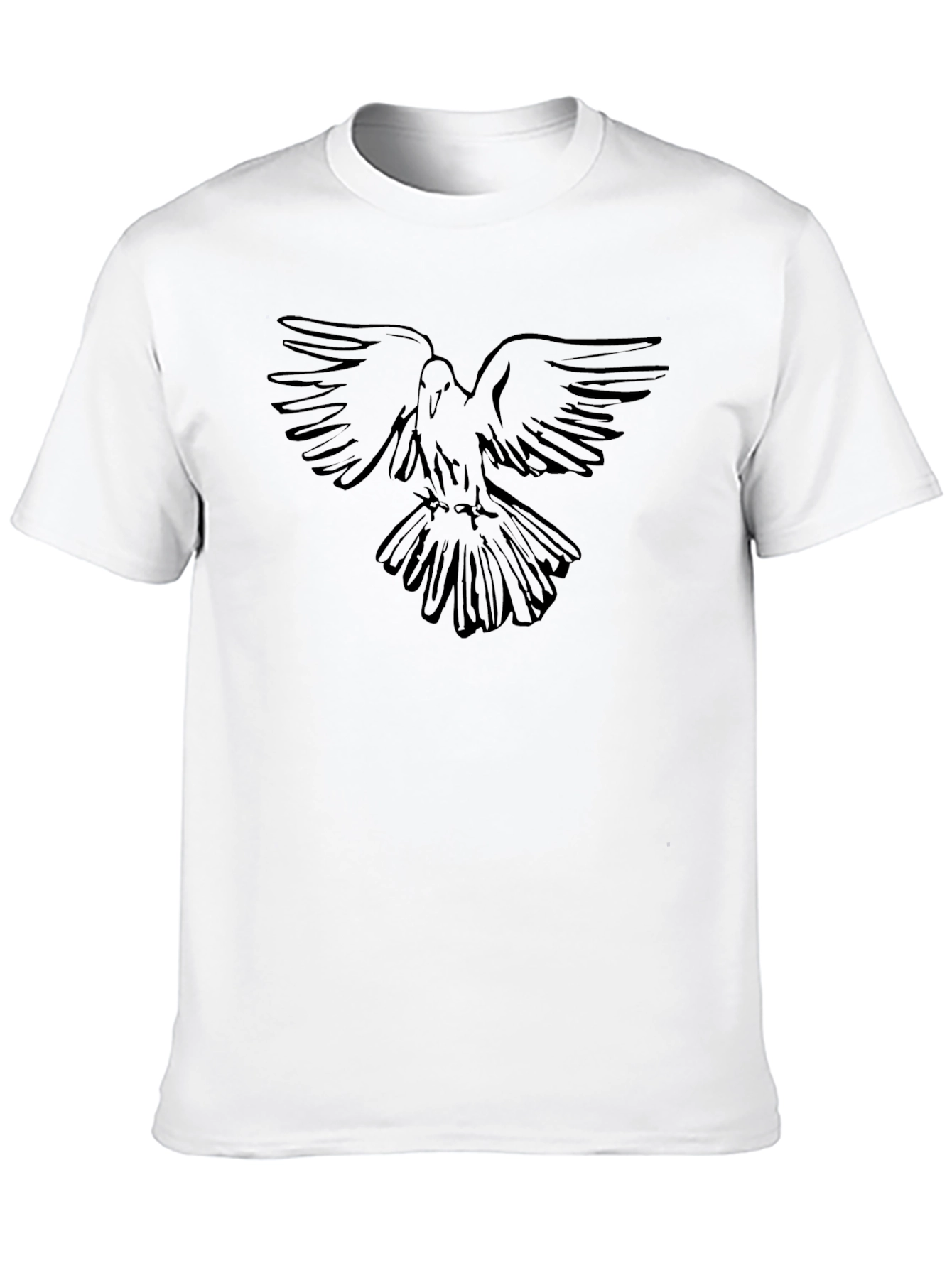Black Men's Black Dove Graphic T-Shirt view 10