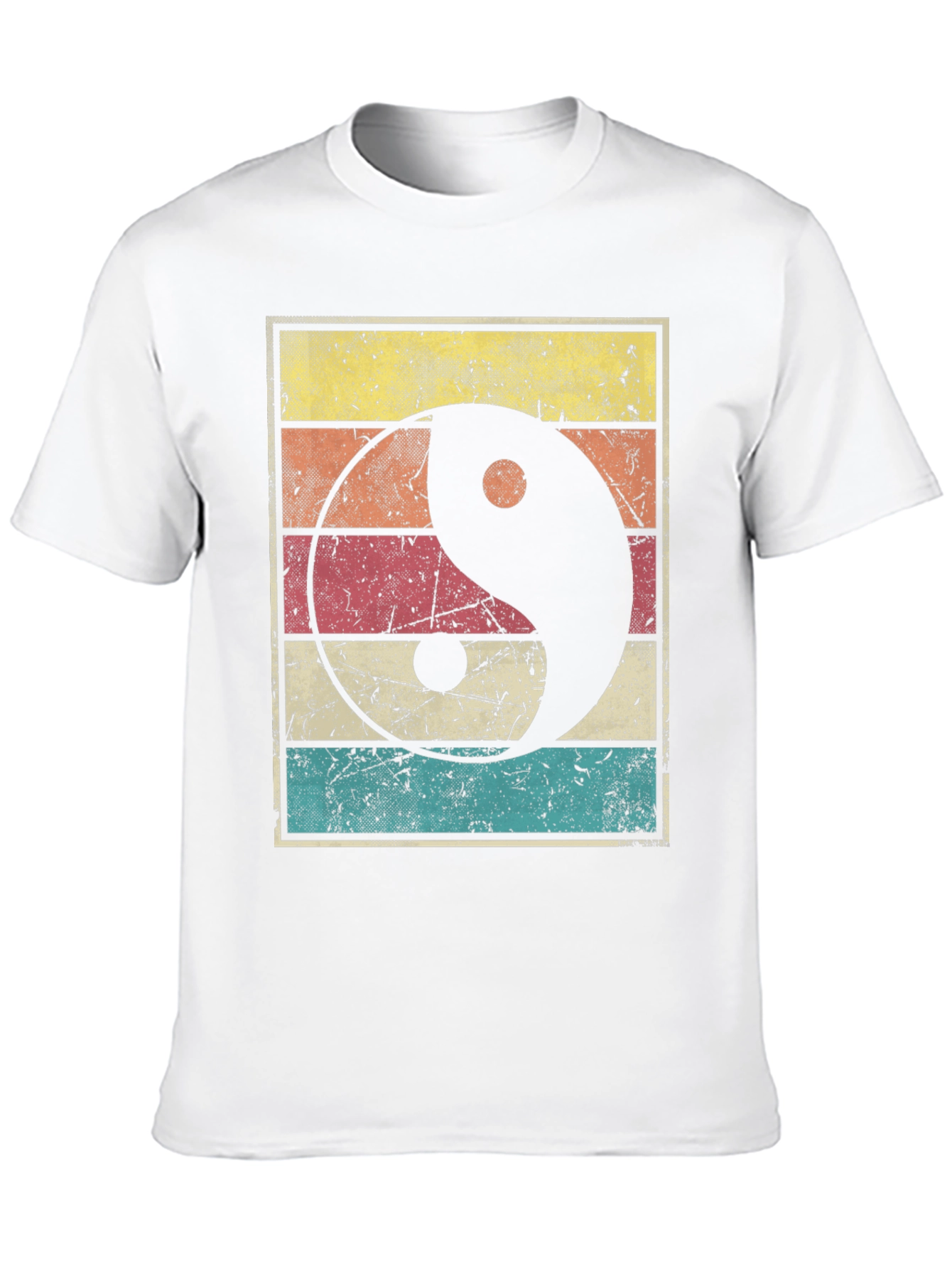 Black Yin Yang Graphic Tee Retro Style view 10
