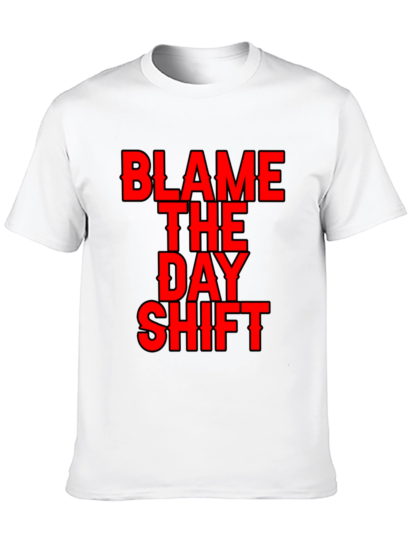Black Blame the Day Shift T-Shirt - Black Tee view 10
