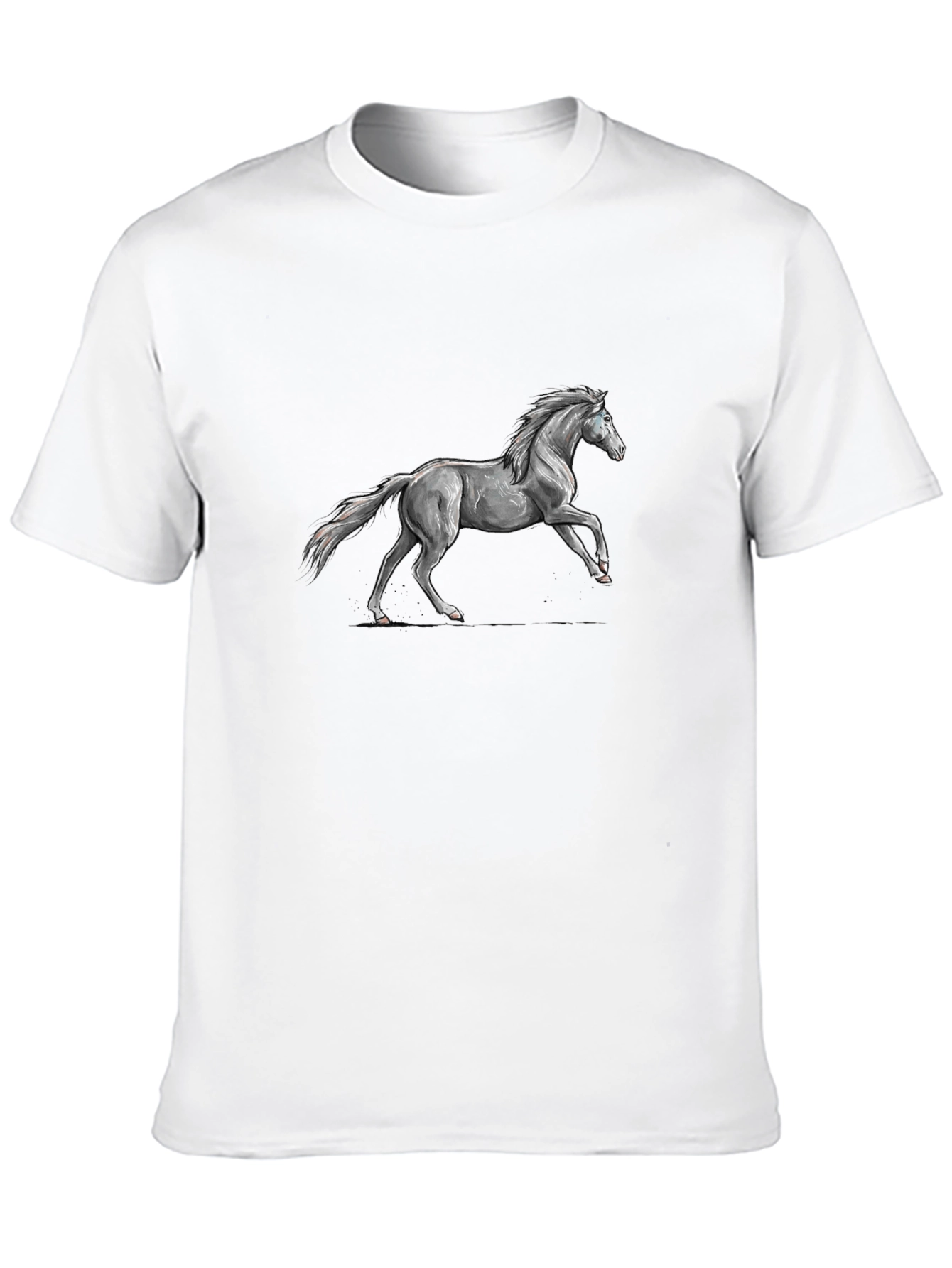 Black Black Horse Graphic Tee - Stylish Men's T-Shirt view 10
