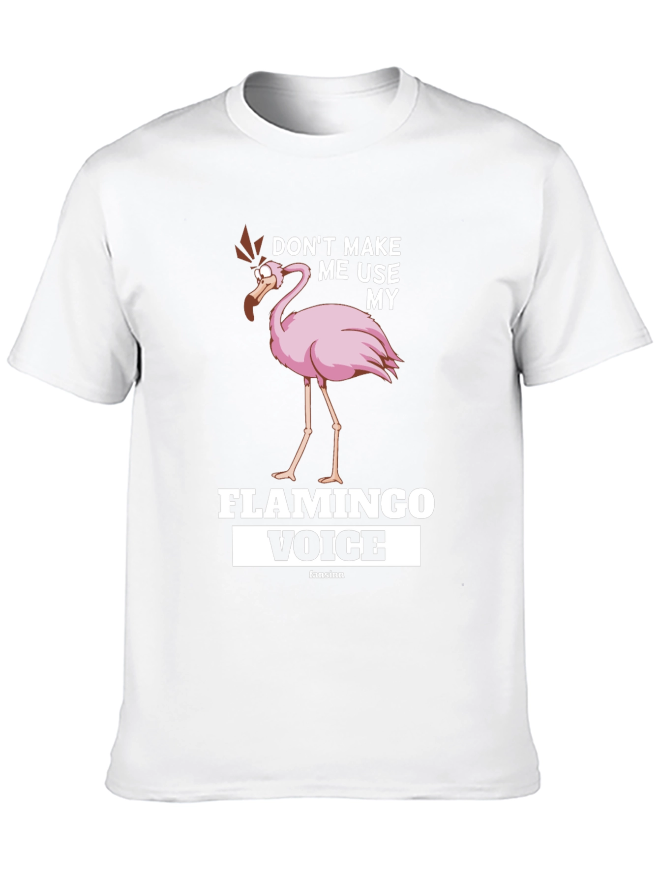 Black Funny Flamingo T-Shirt: Don't Make Me Use My Flamingo Voice view 10