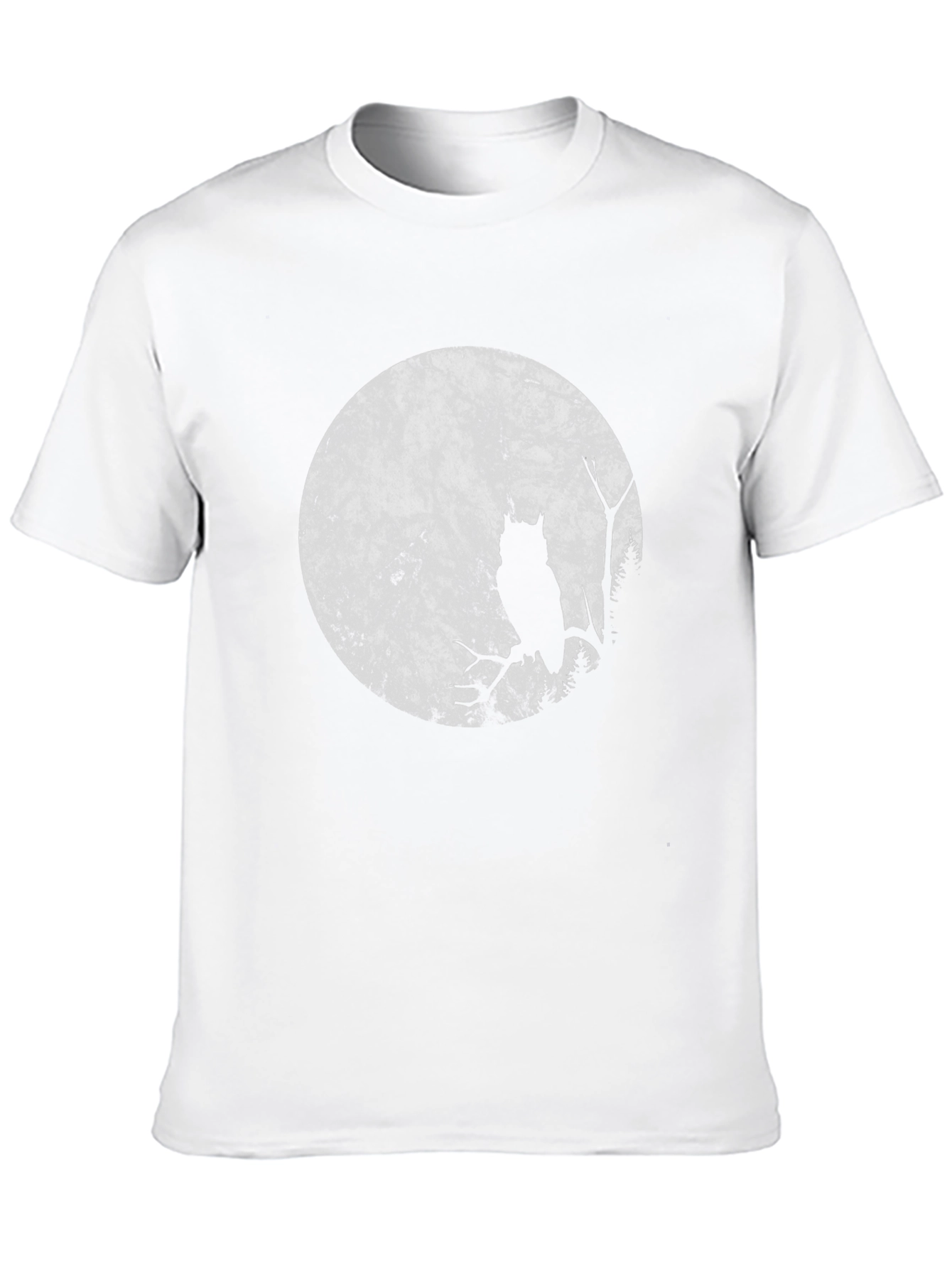 Black Owl Moon Graphic T-Shirt - Black Cotton Tee view 10