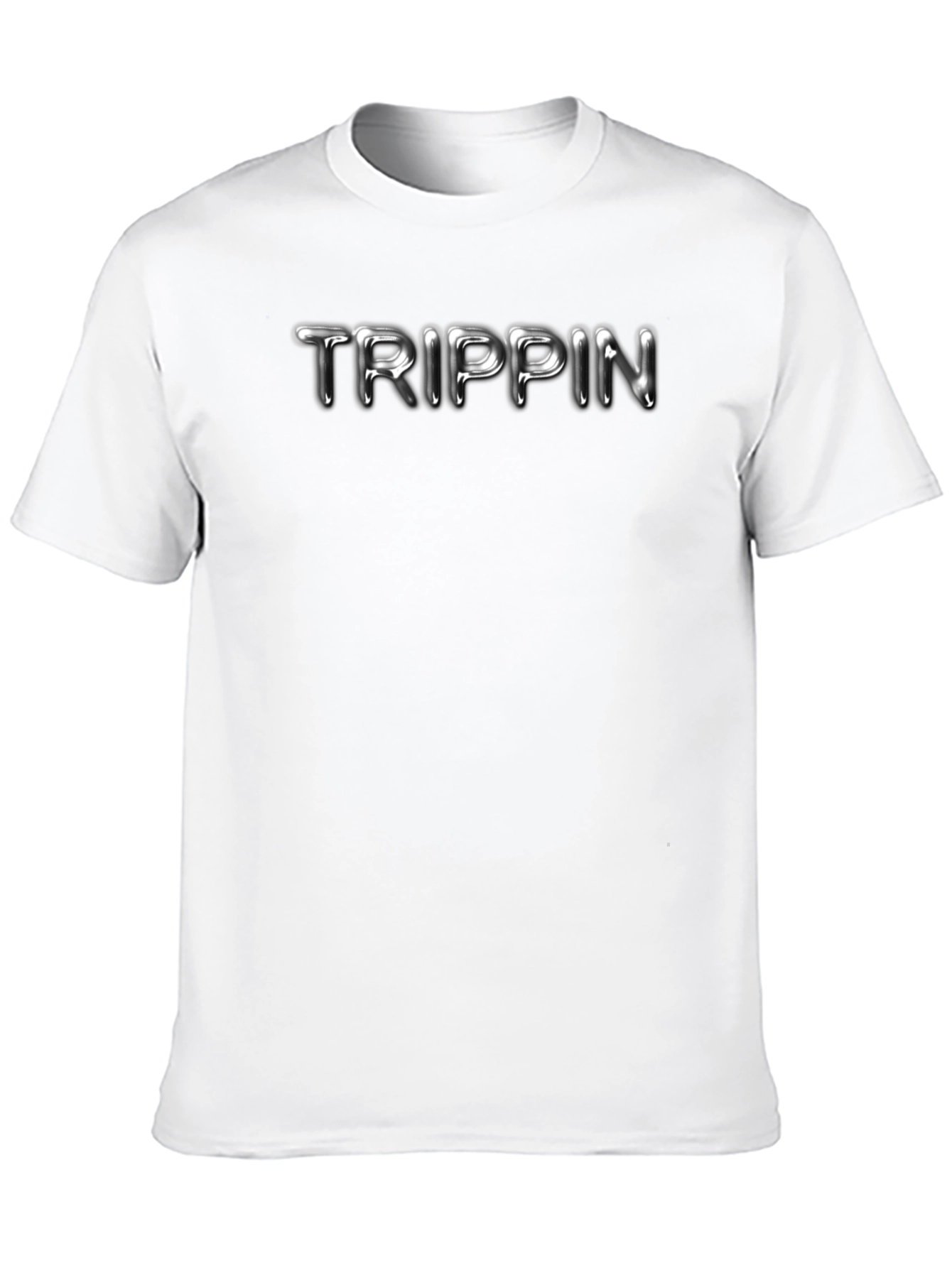 Black Trippin' Graphic Tee - Mens Black Crew Neck T-Shirt view 10