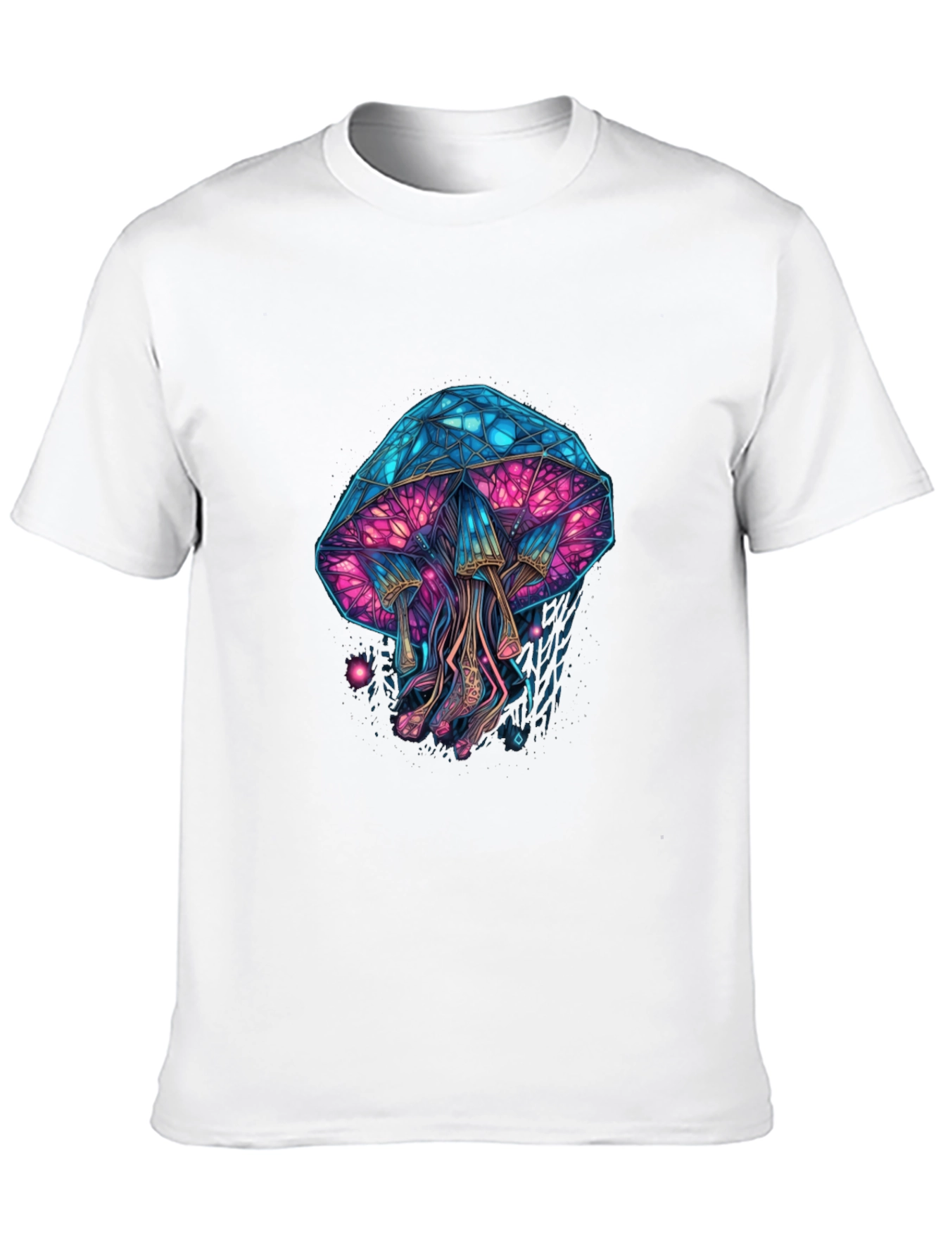 Black Psychedelic Mushroom Graphic Tee view 10