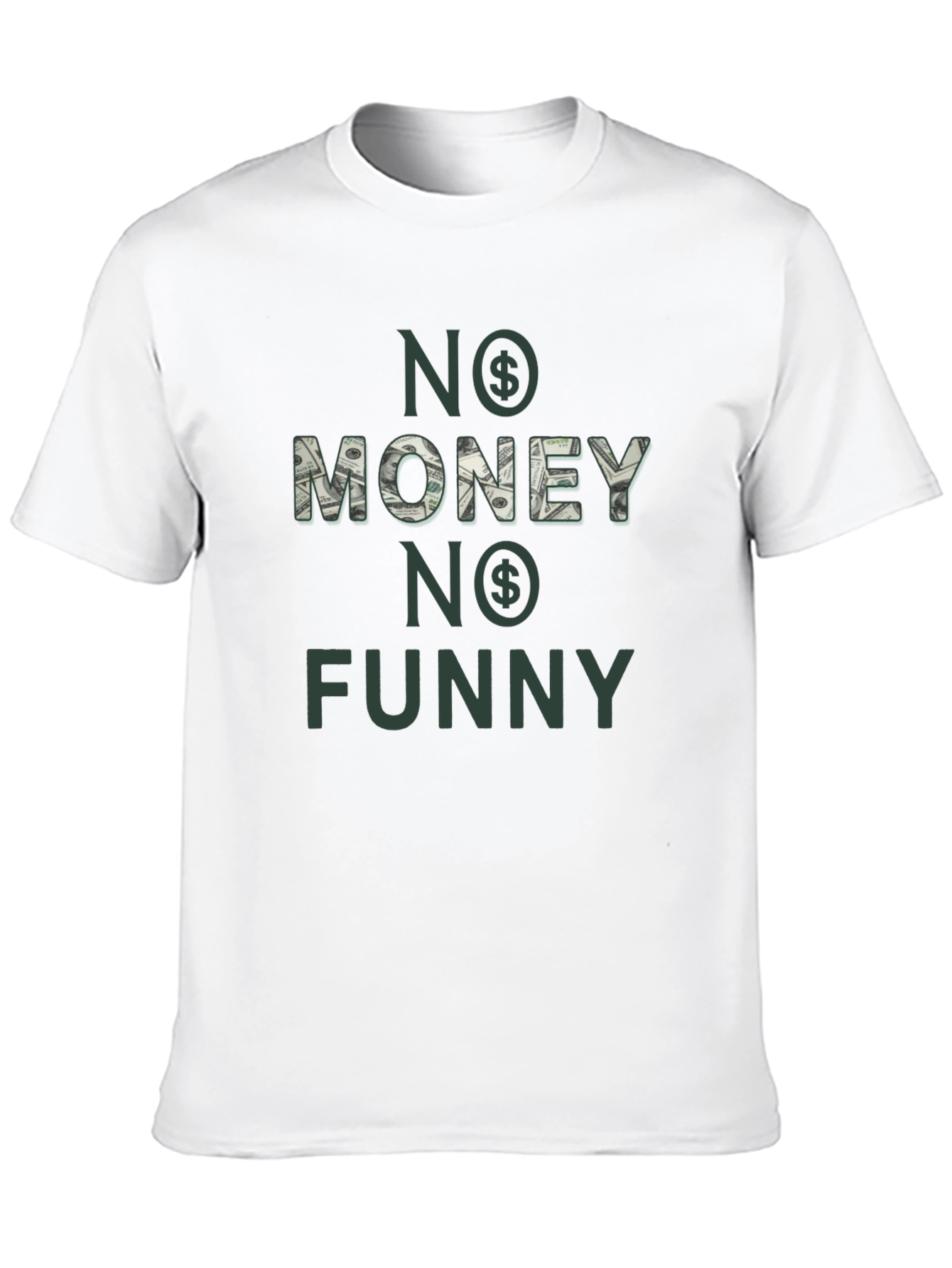 Black No Money No Funny T-Shirt - Black Graphic Tee view 10