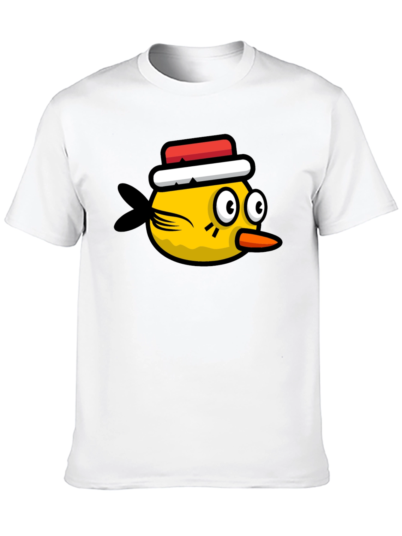 Black Funny Bird Graphic Tee - Black Cotton T-Shirt view 10