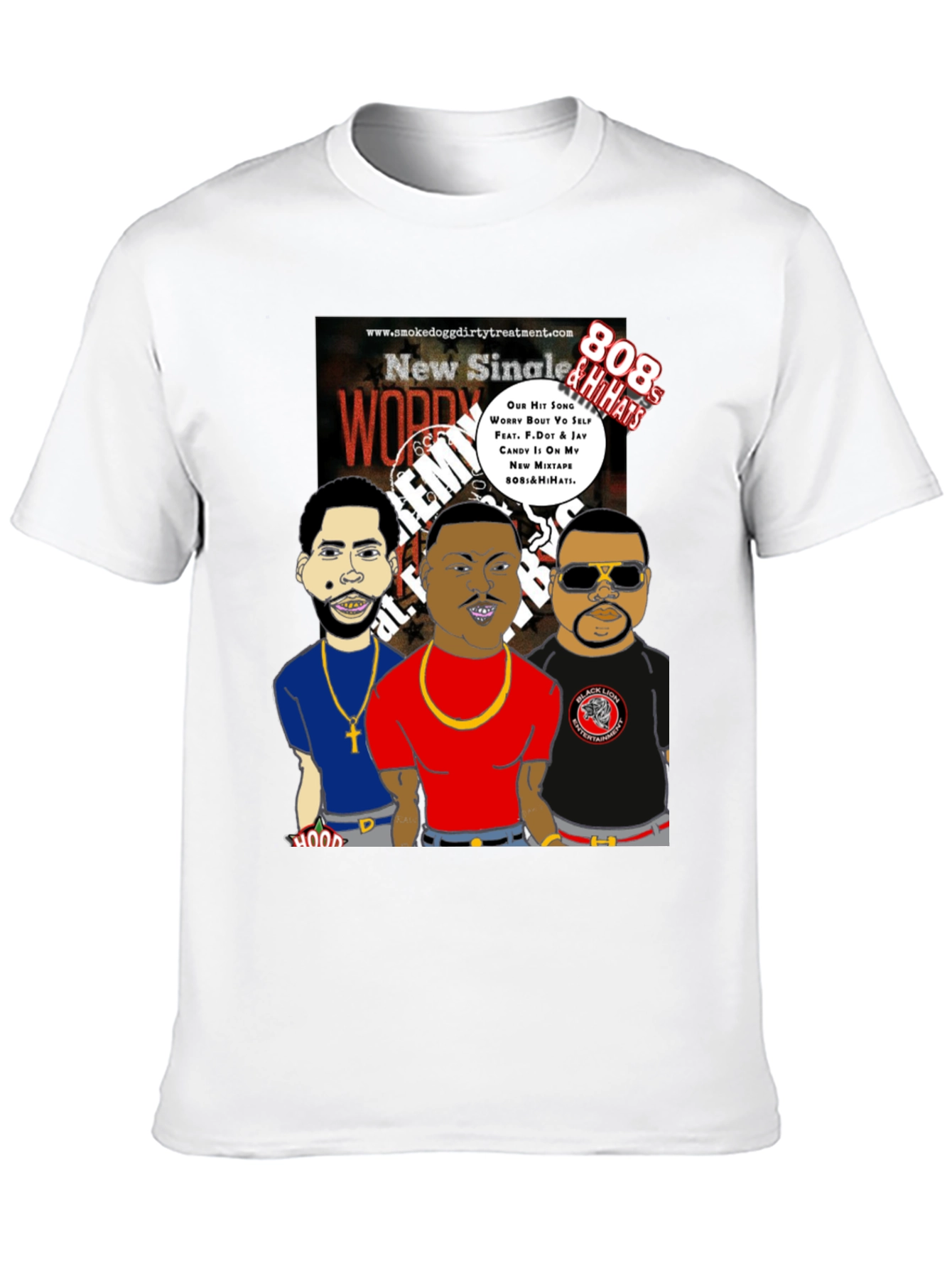 Black New Worry Remix Single Black T-Shirt view 10