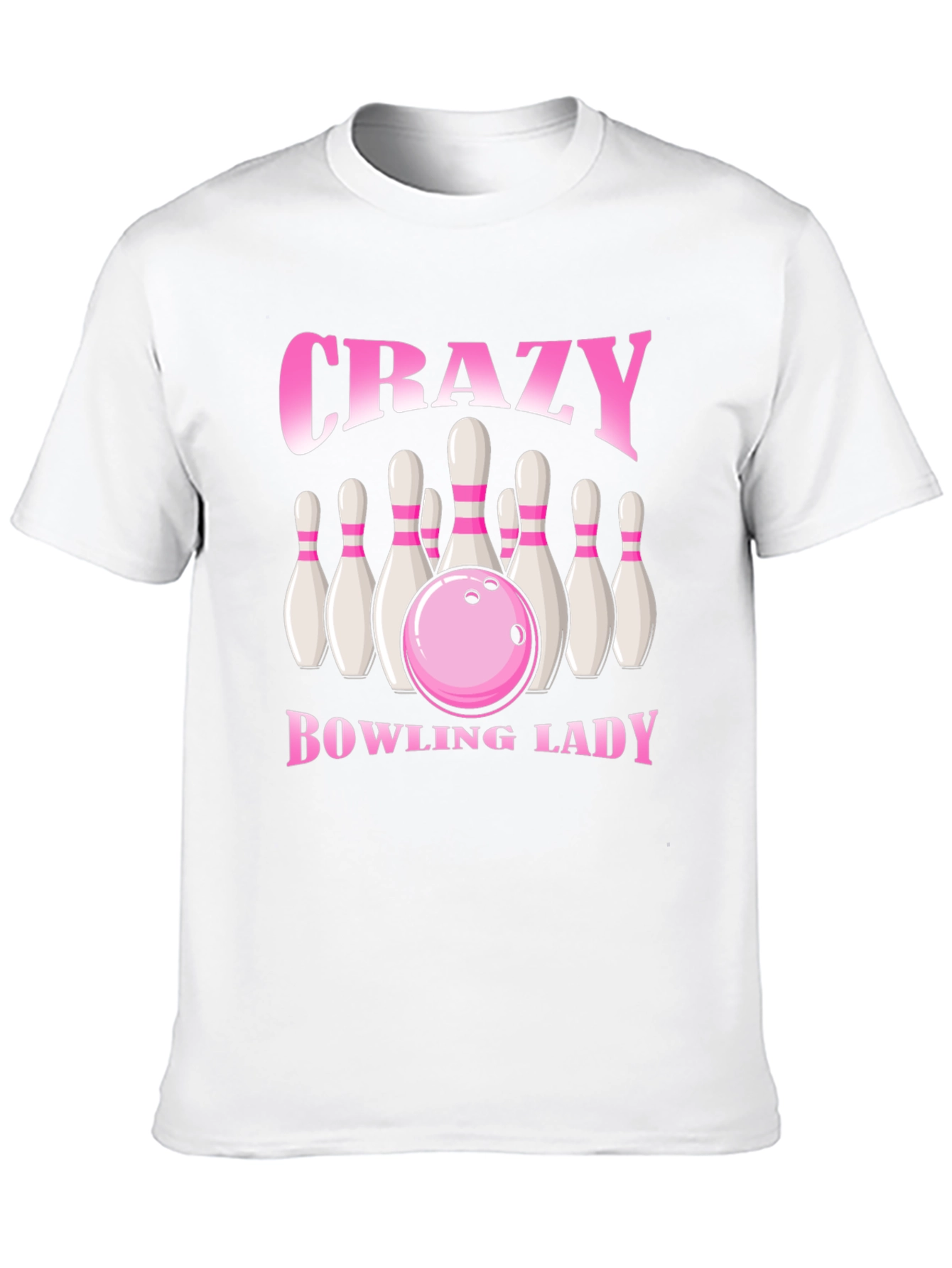 Black Crazy Bowling Lady T-Shirt - Black view 10