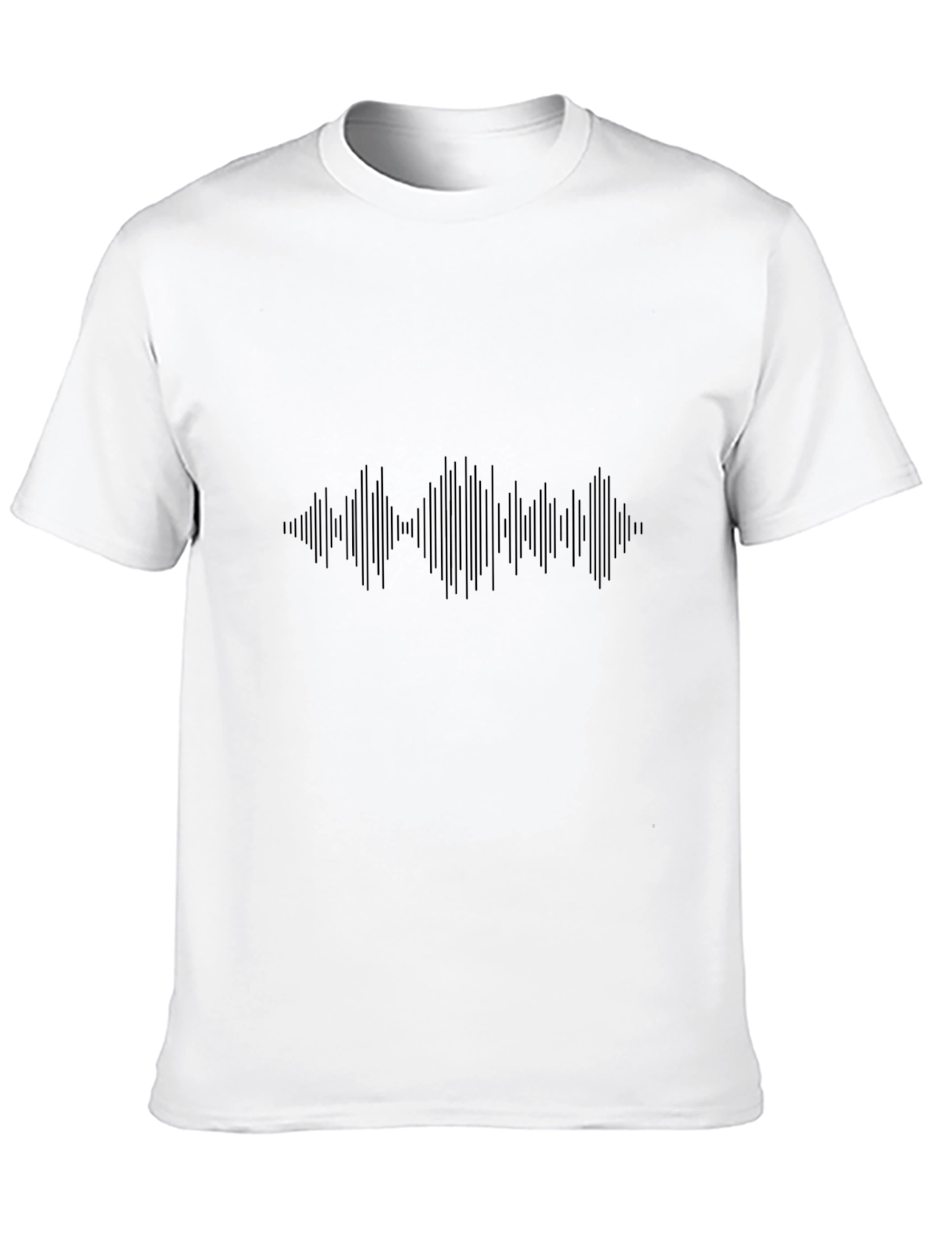 Black Sound Wave Graphic Tee - Modern Black T-Shirt view 10