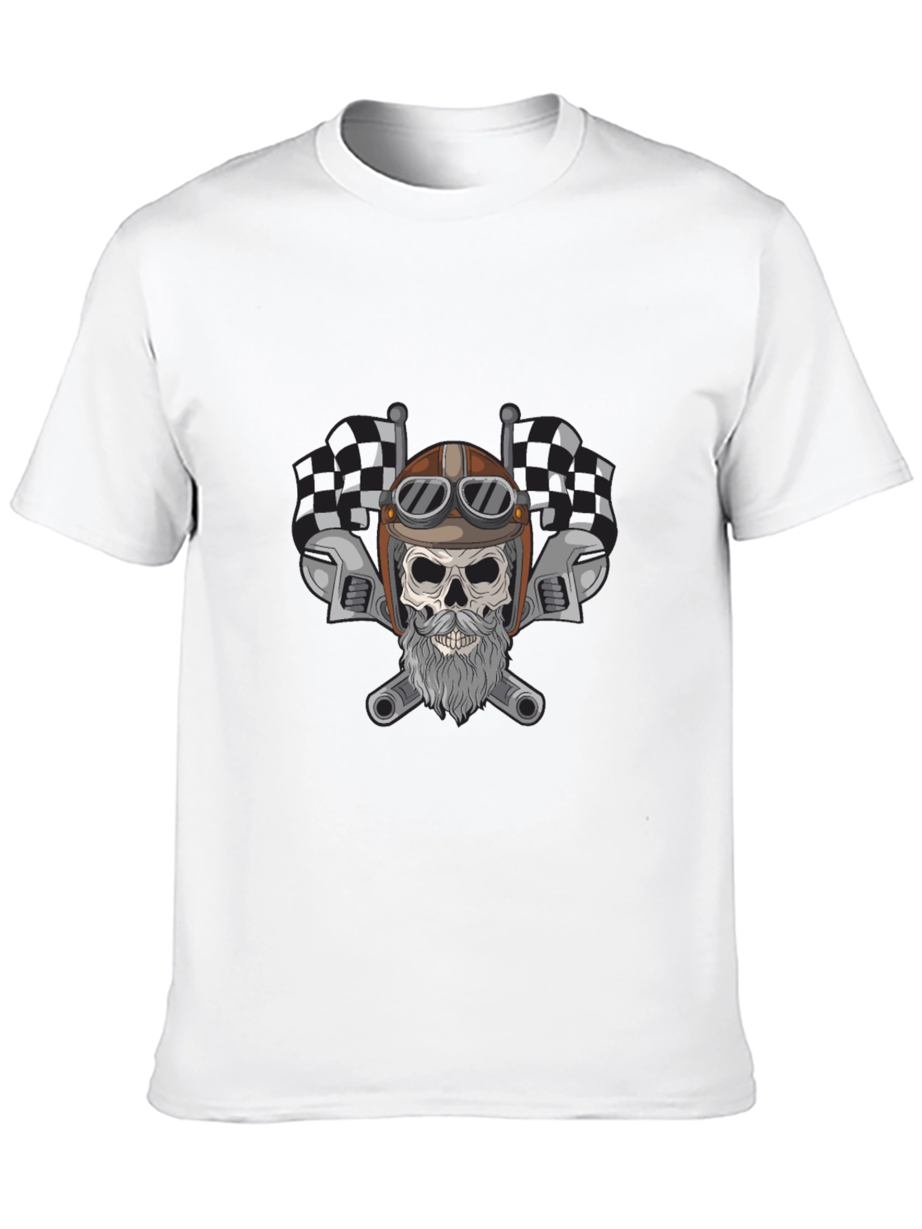 Black Skull Rider Tee: Race-Ready Retro Style view 10