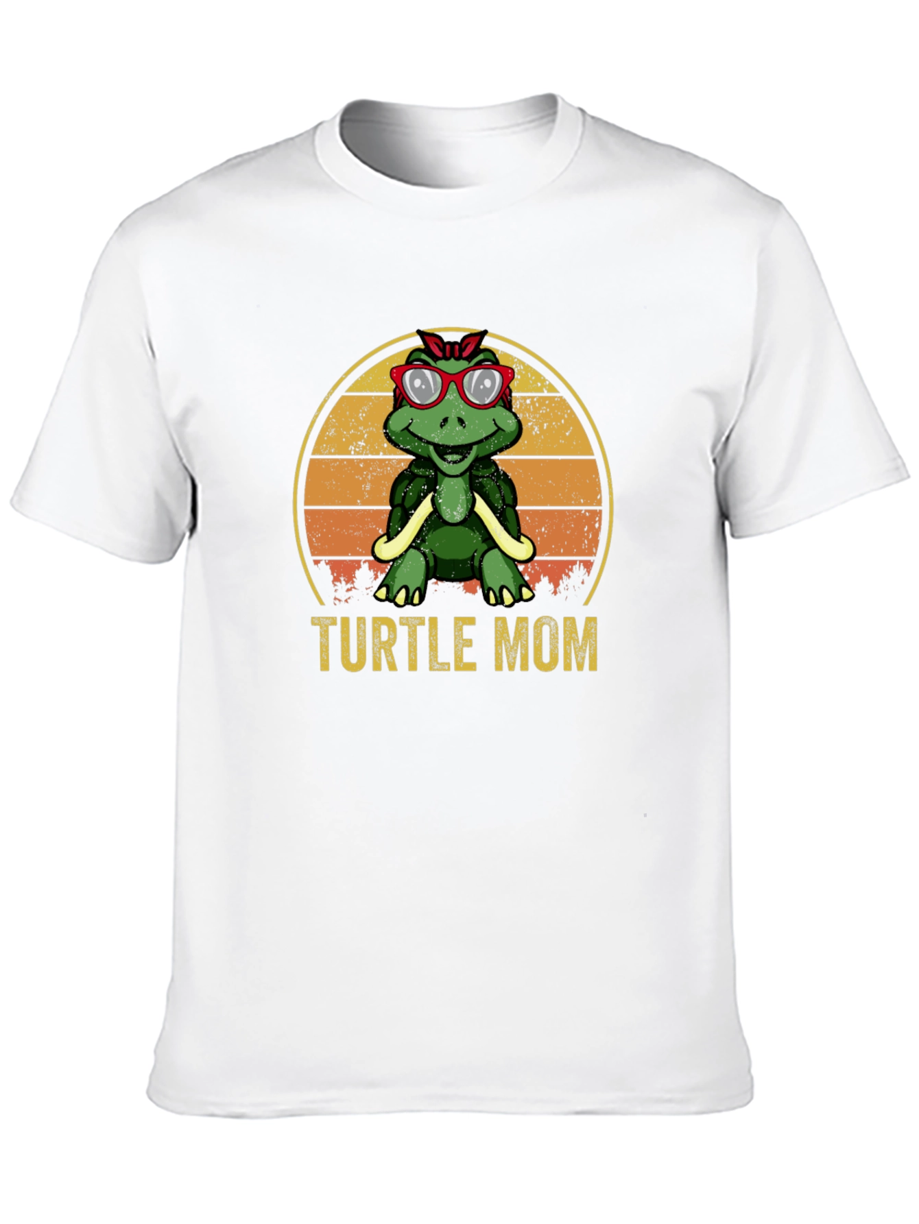 Black Turtle Mom Graphic T-Shirt - Retro Style view 10