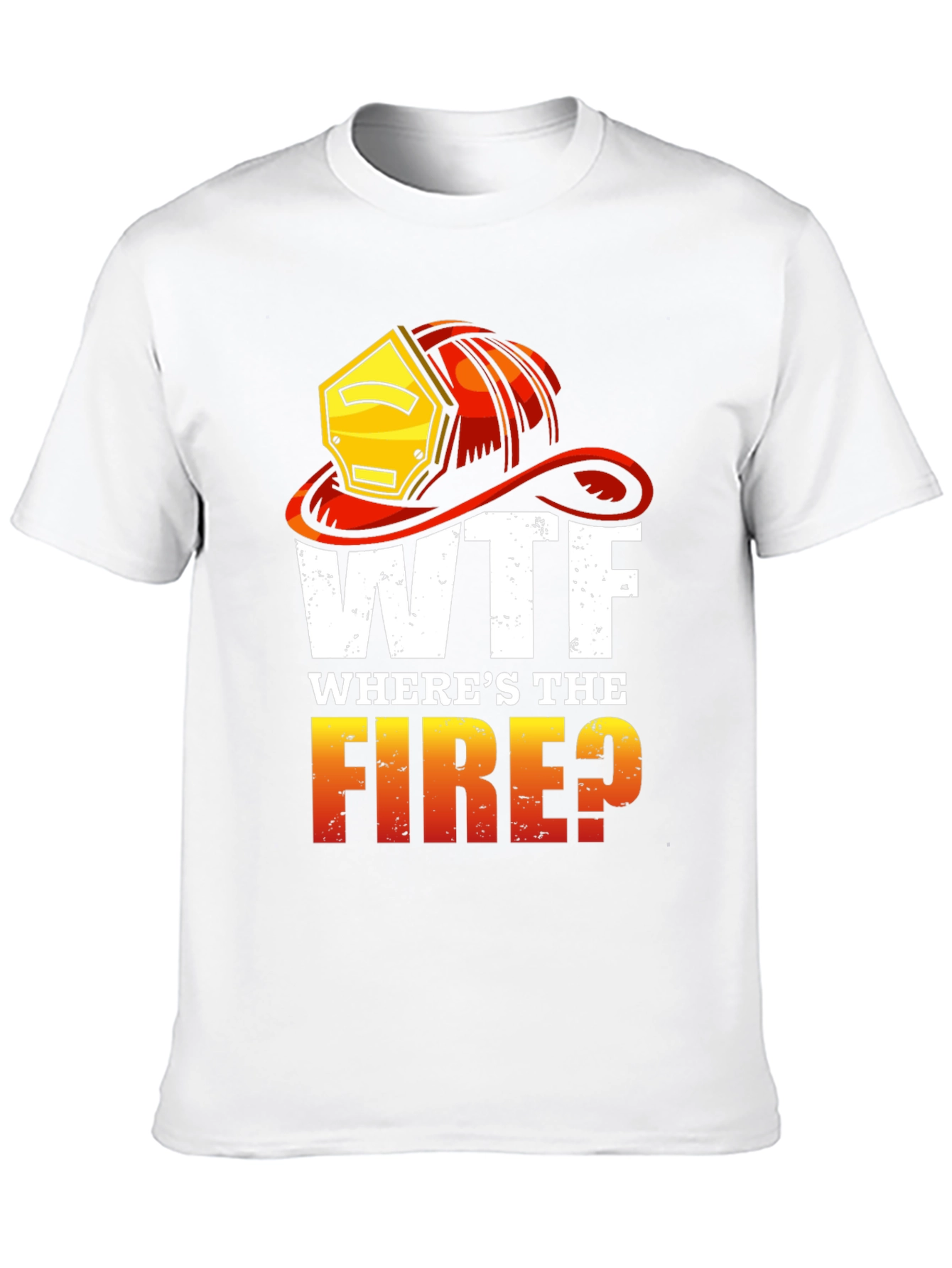 Black WTF Where's the Fire? Graphic Tee view 10