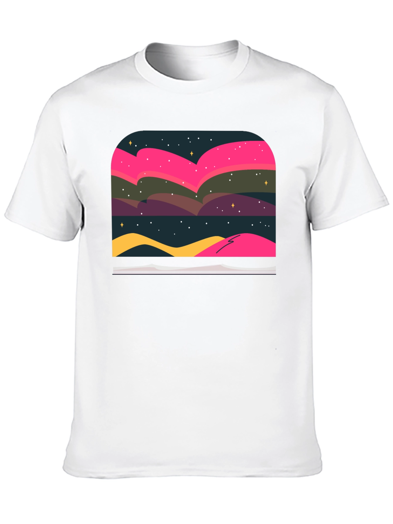 Black Northern Lights Graphic Tee - Black view 10
