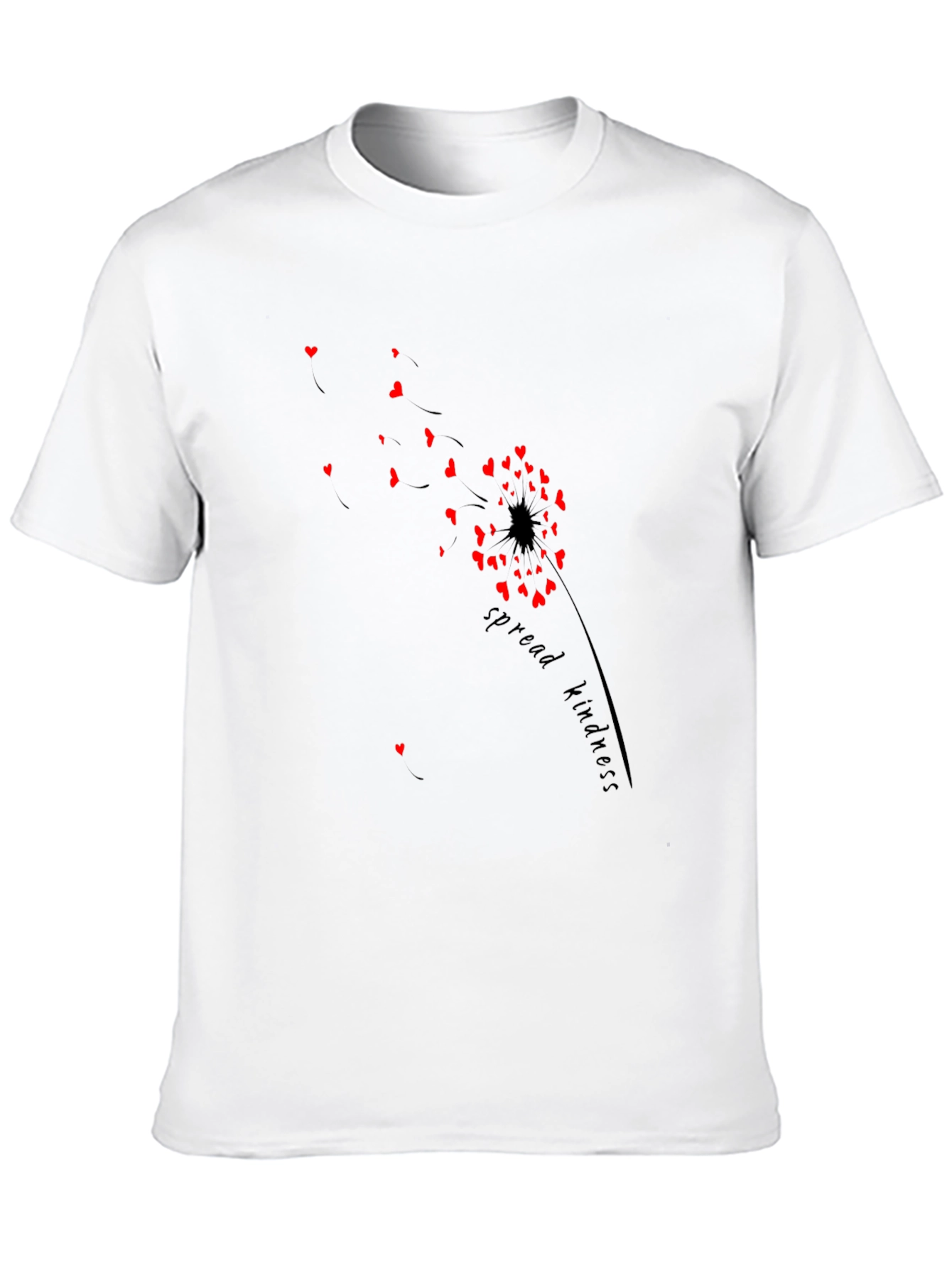 Black Spread Kindness T-Shirt - Heart Dandelion view 10