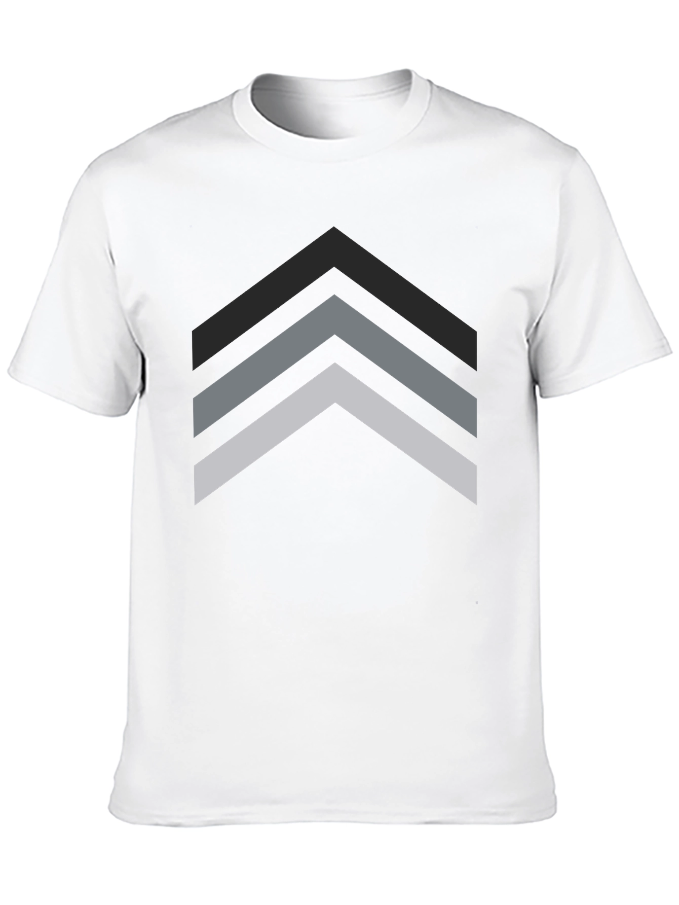 Black Modern Geometric Arrow Black T-Shirt view 10