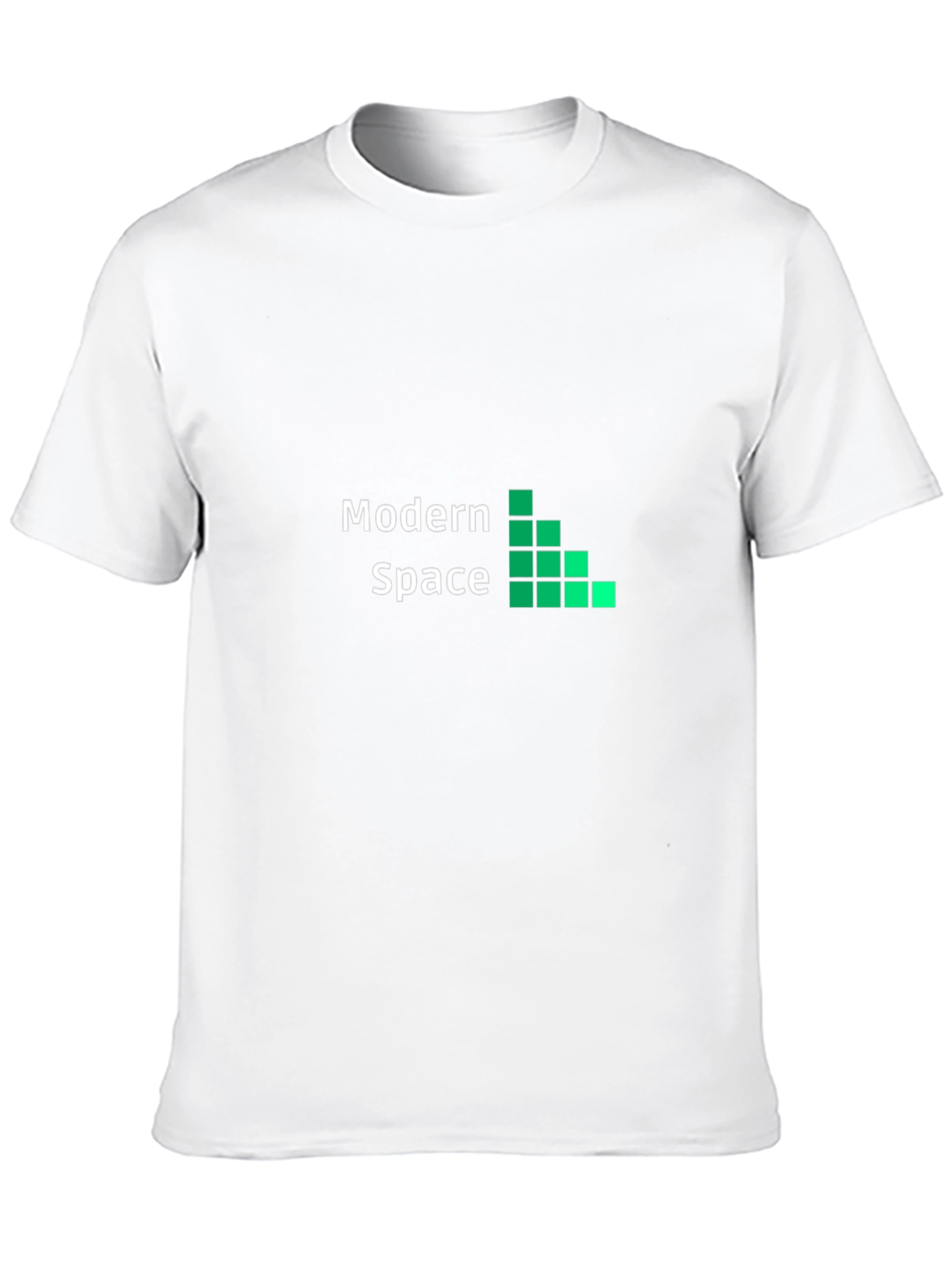 Black Modern Space Black Graphic Tee for Men view 10