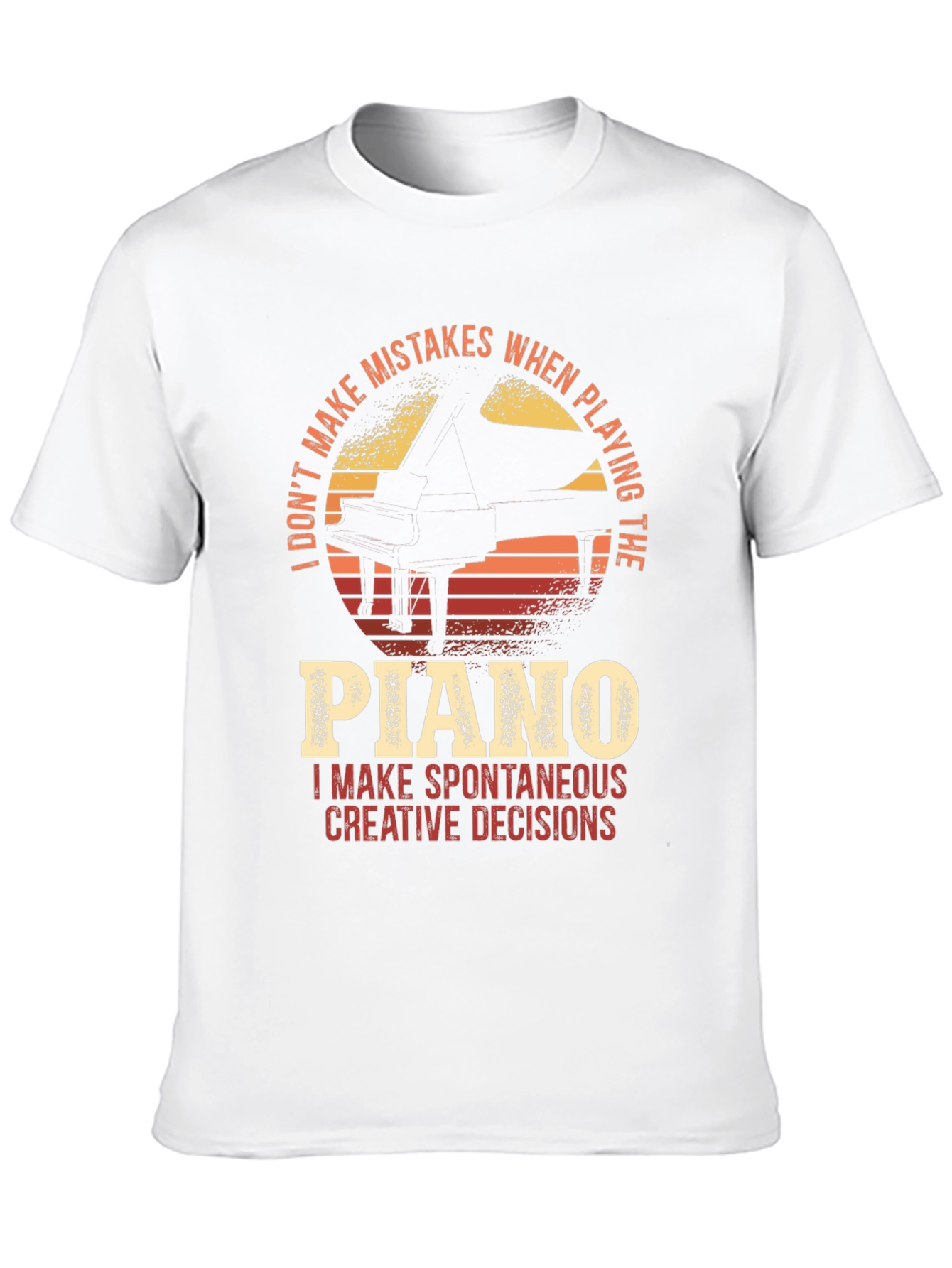 Black Piano Creative Decisions Graphic T-Shirt view 10