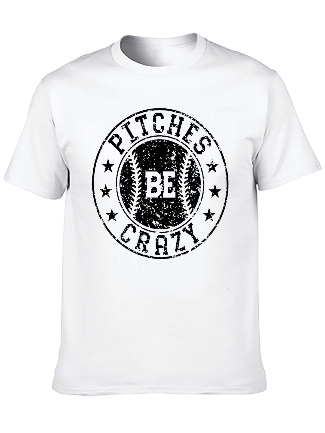 Black Pitches Be Crazy Graphic Tee - Baseball Lover Shirt view 10