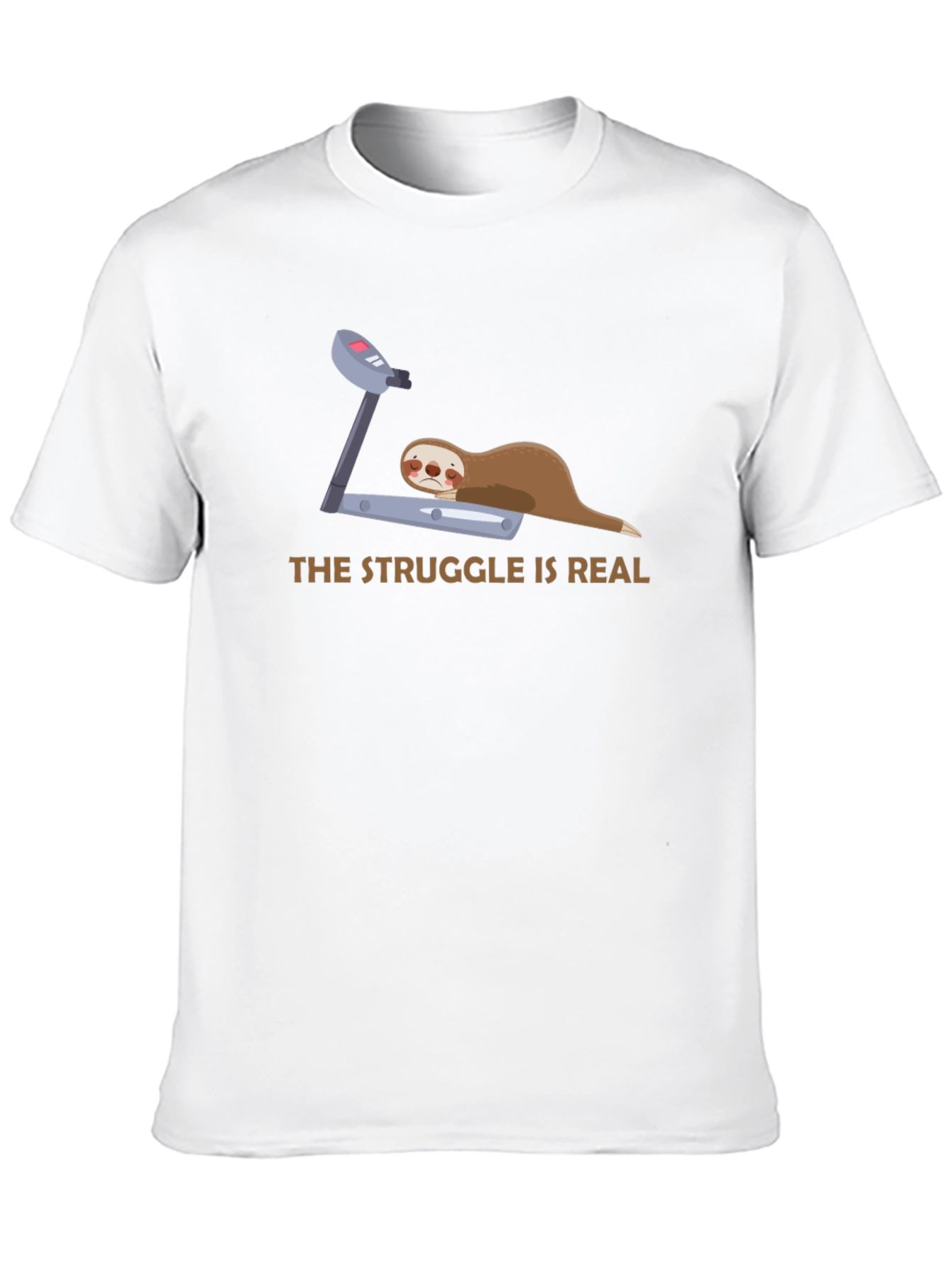Black The Struggle Is Real Sloth T-Shirt view 10
