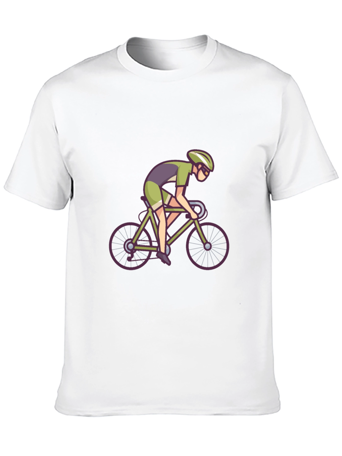 Black Cyclist Graphic Tee - Sporty Black T-Shirt view 10