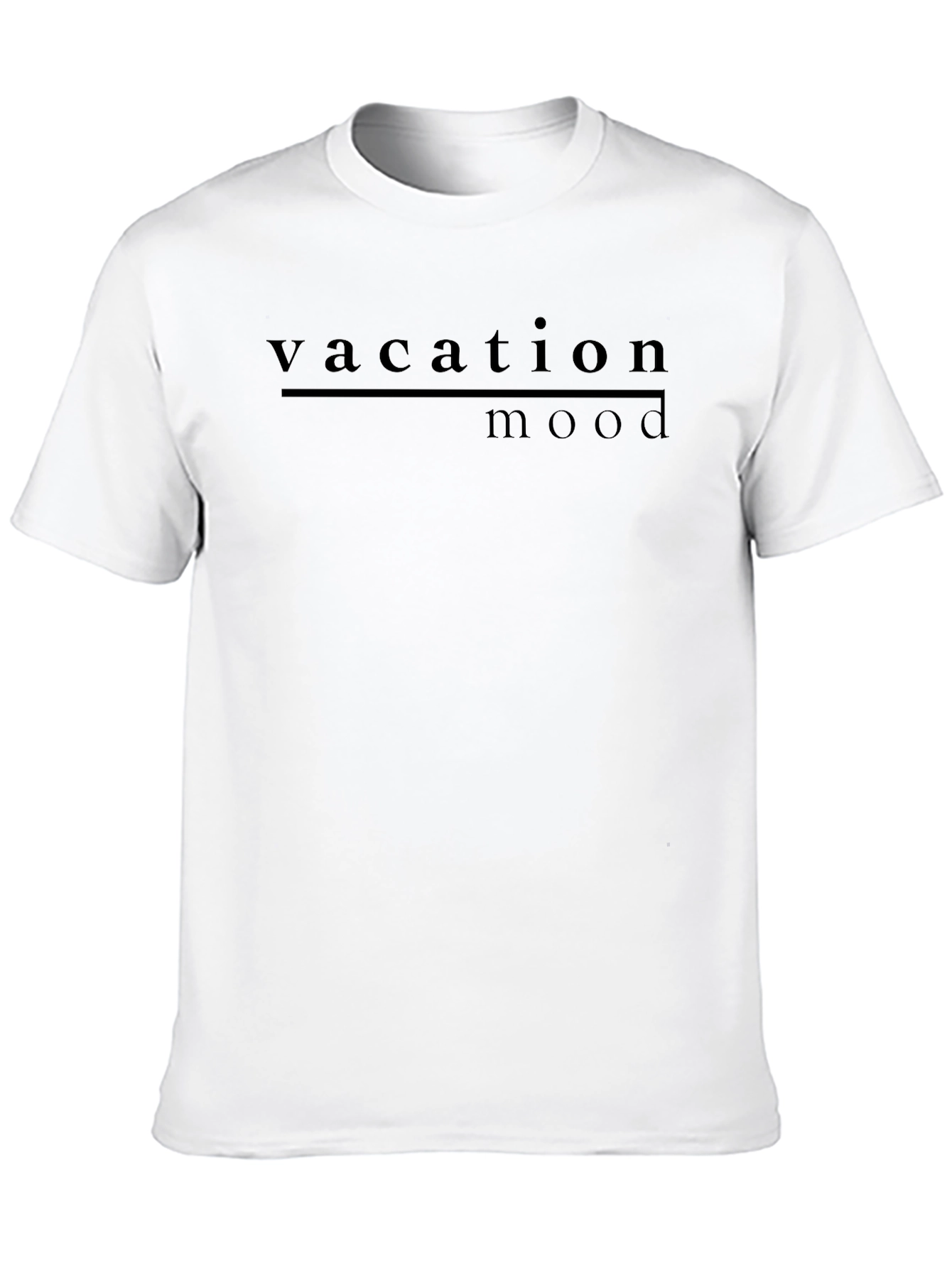 Black Vacation Mode Graphic T-Shirt - Men's Casual Tee view 10