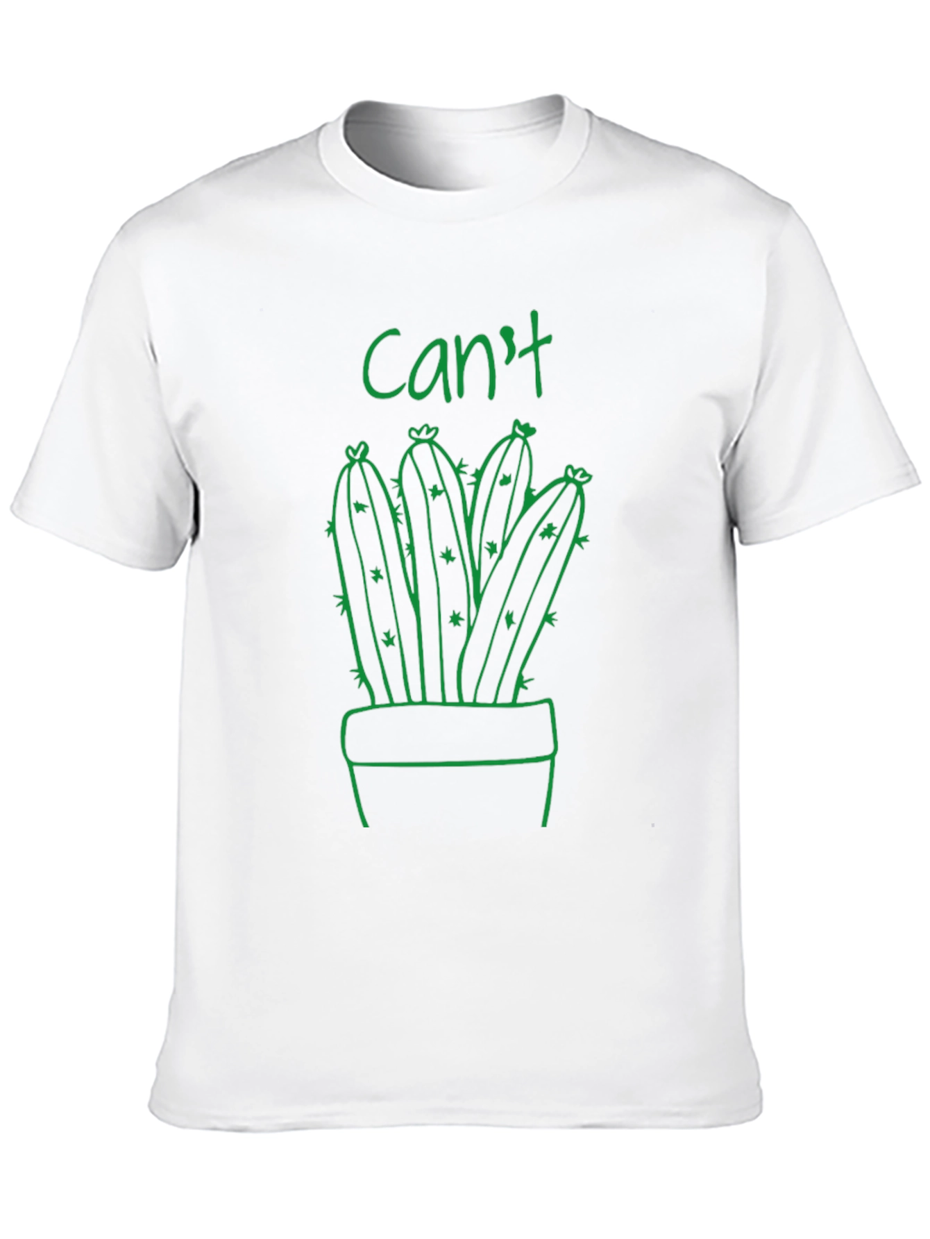 Black Cactus Pun Graphic Tee - "Can't" view 10