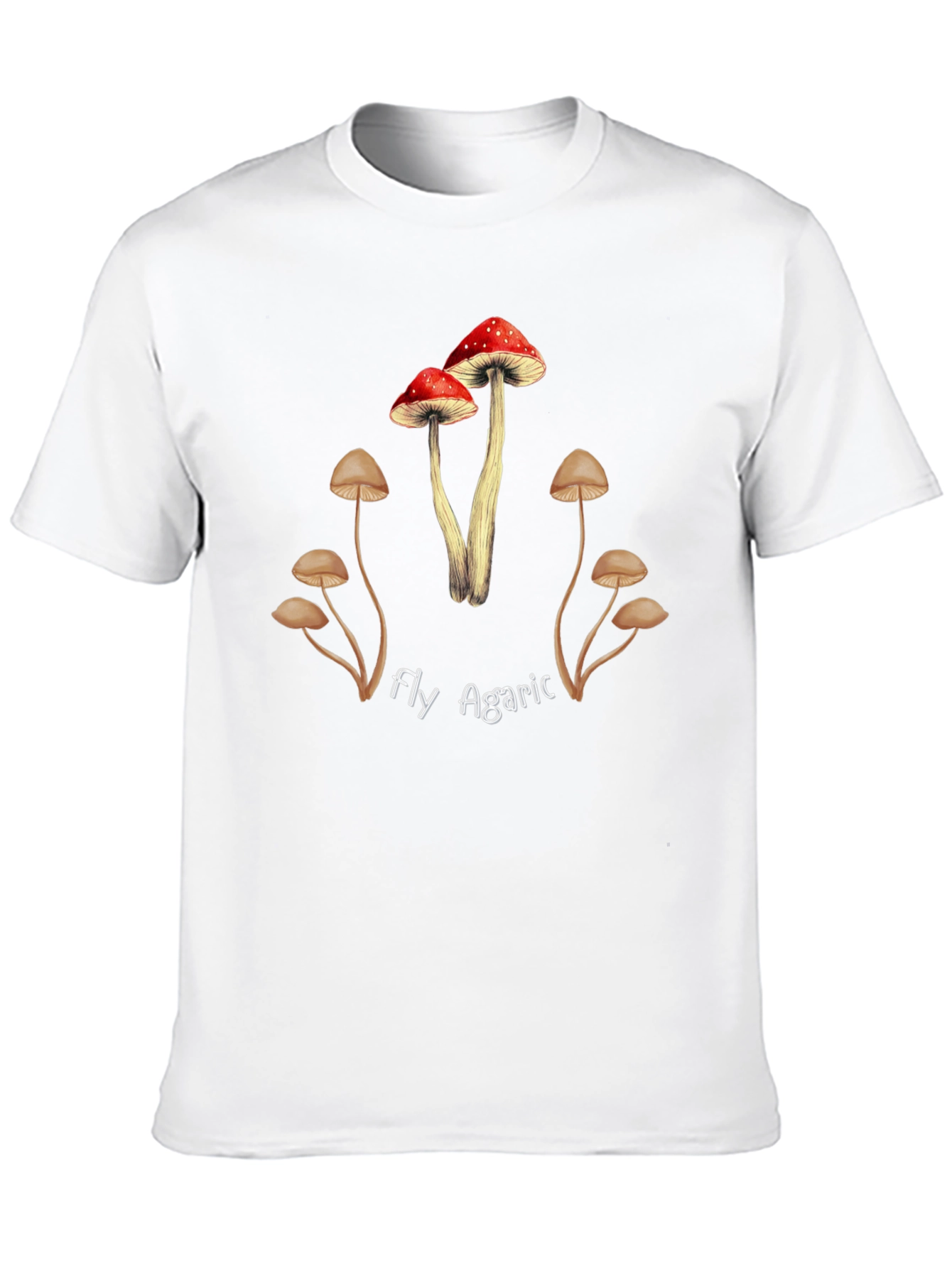 Black Fly Agaric Mushroom Graphic T-Shirt view 10