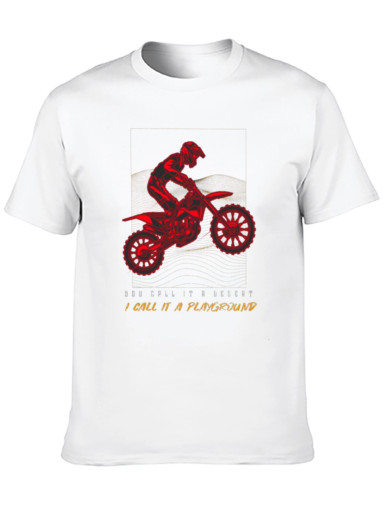 Black Motorcycle Desert Playground T-Shirt view 10