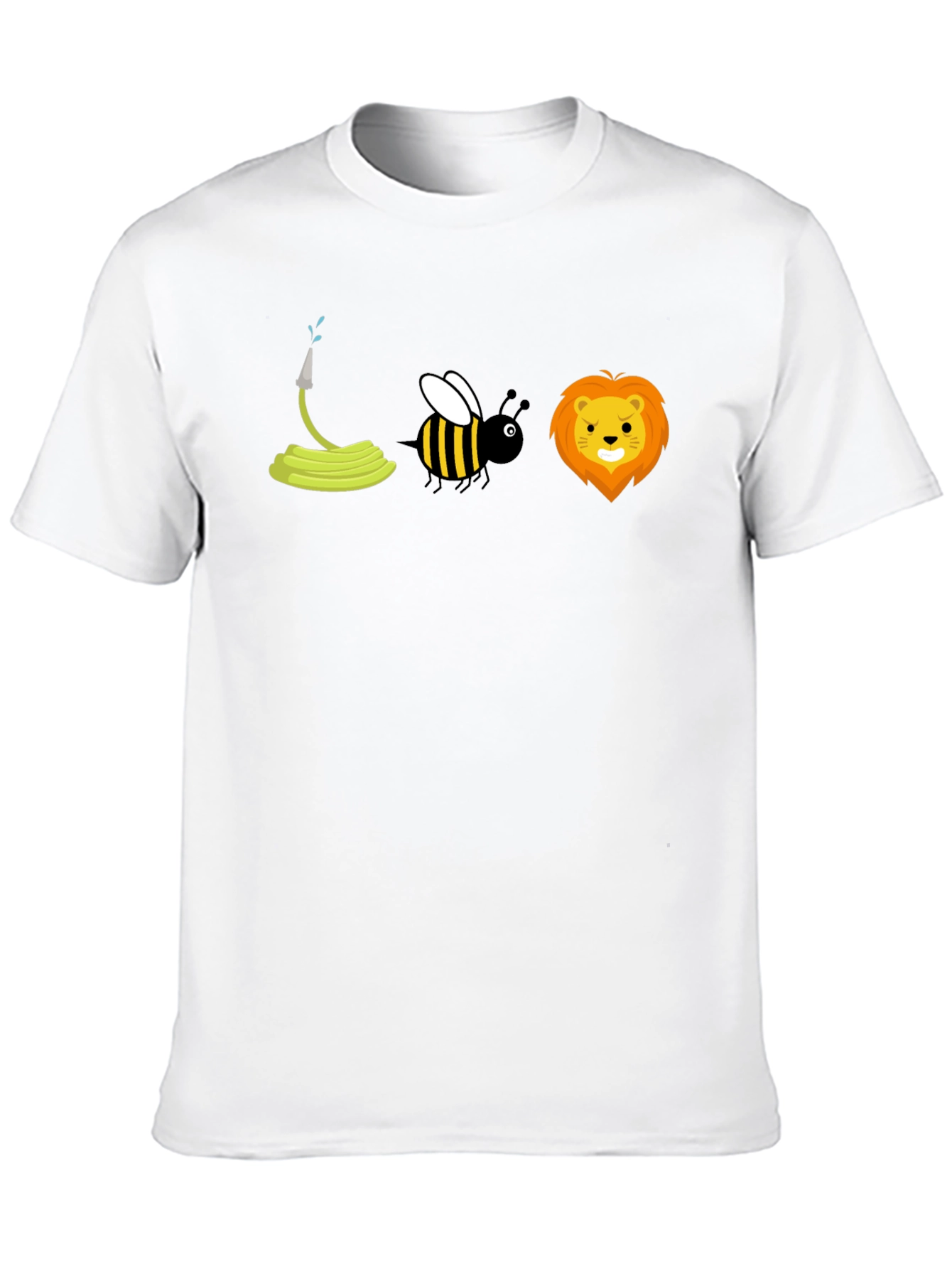 Black Hose-Bee-Lion Pun Graphic T-Shirt view 10