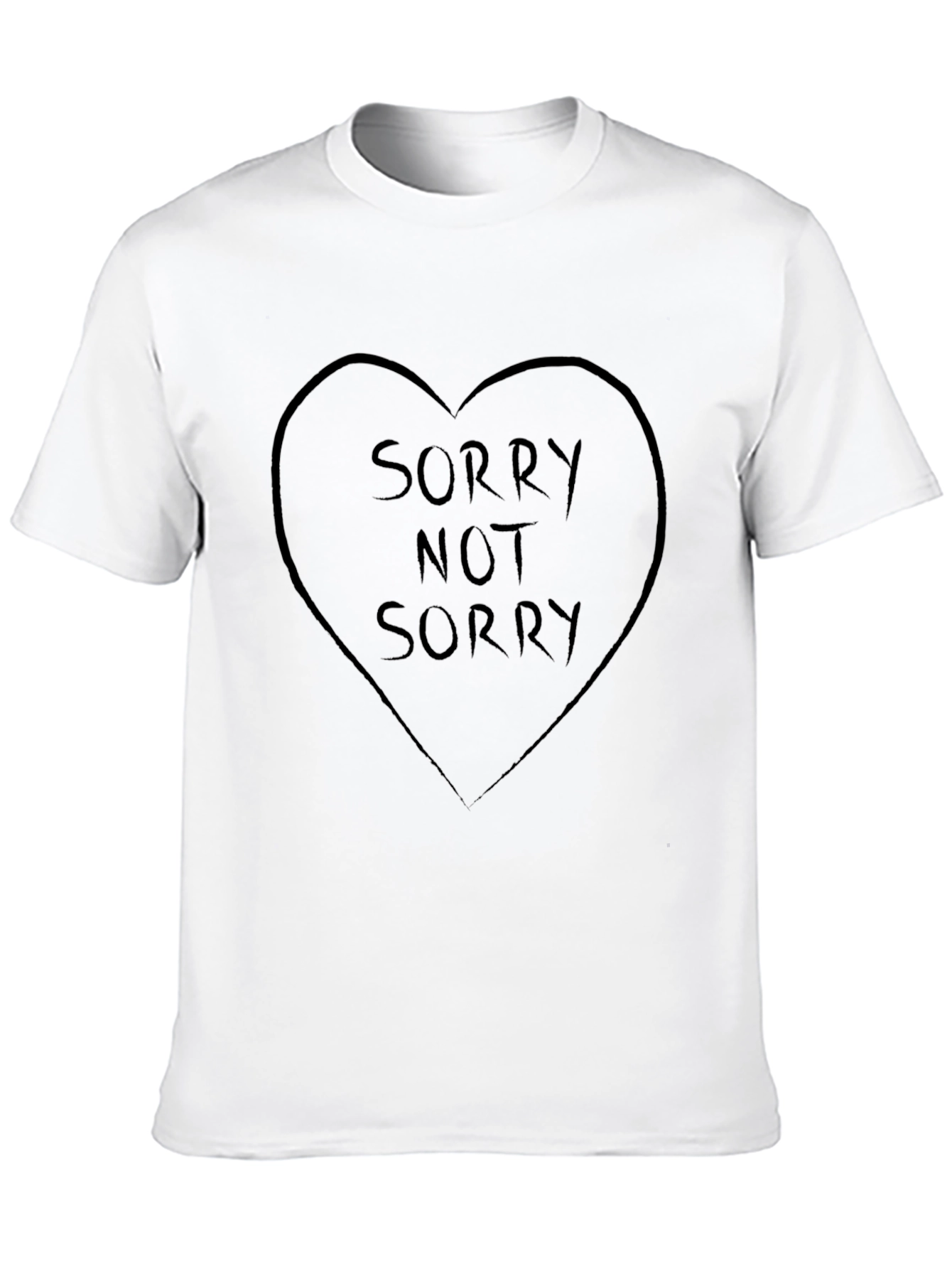 Black Sorry Not Sorry Heart Graphic T-Shirt - Black view 10