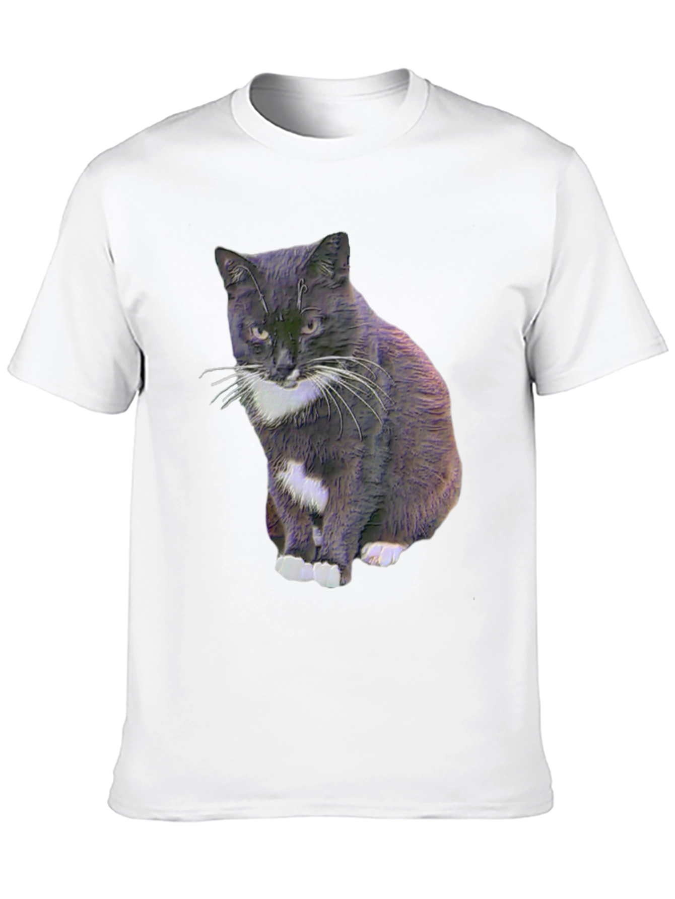 Black Cool Cat Graphic Tee - Black view 10