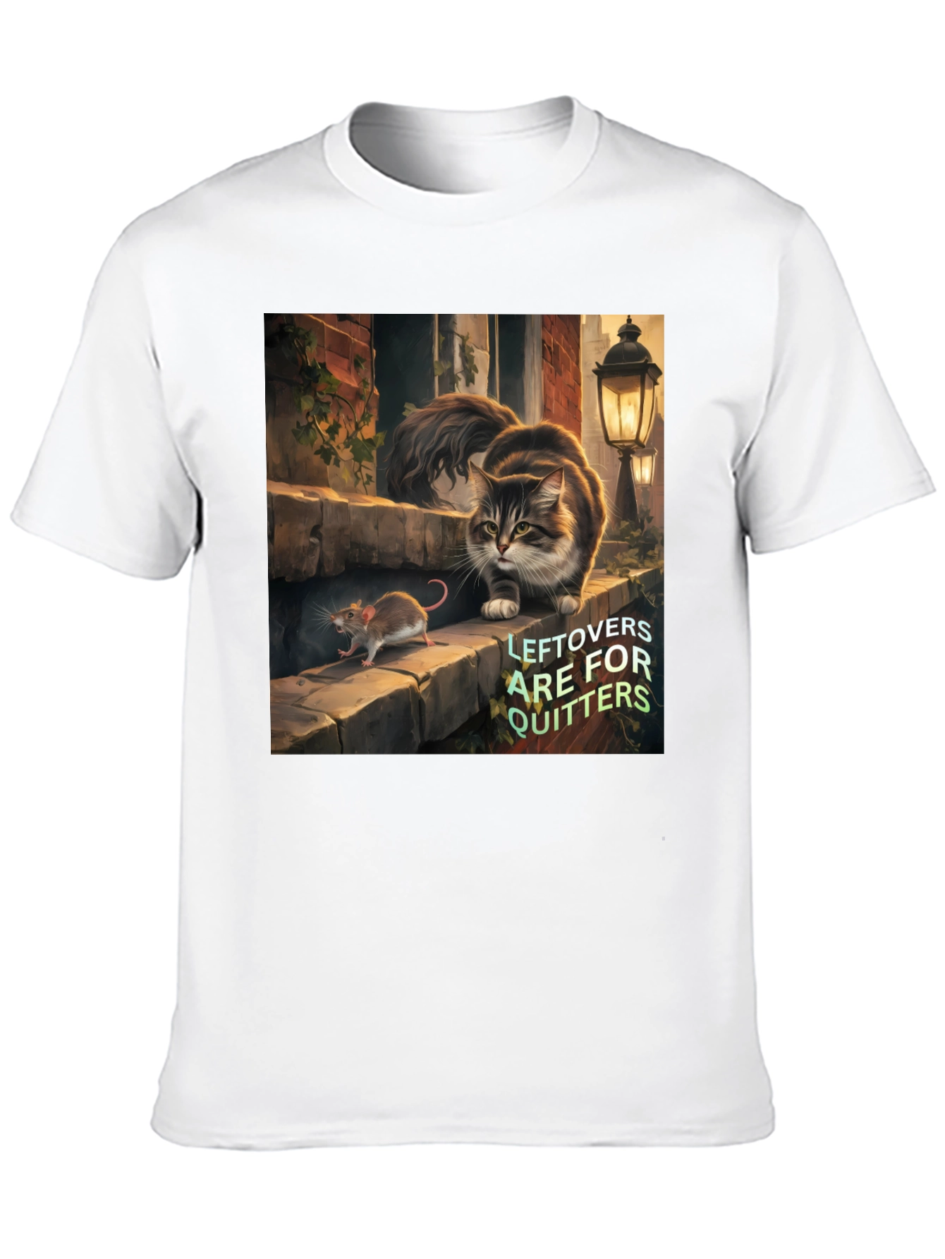 Black Cat & Mouse "Leftovers Are for Quitters" Graphic Tee view 10