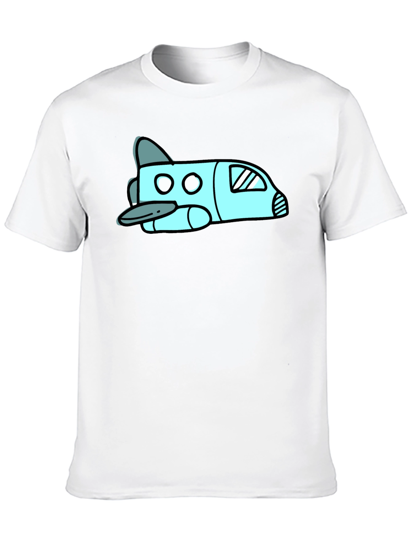 Black Futuristic Space Shuttle Graphic Tee view 10