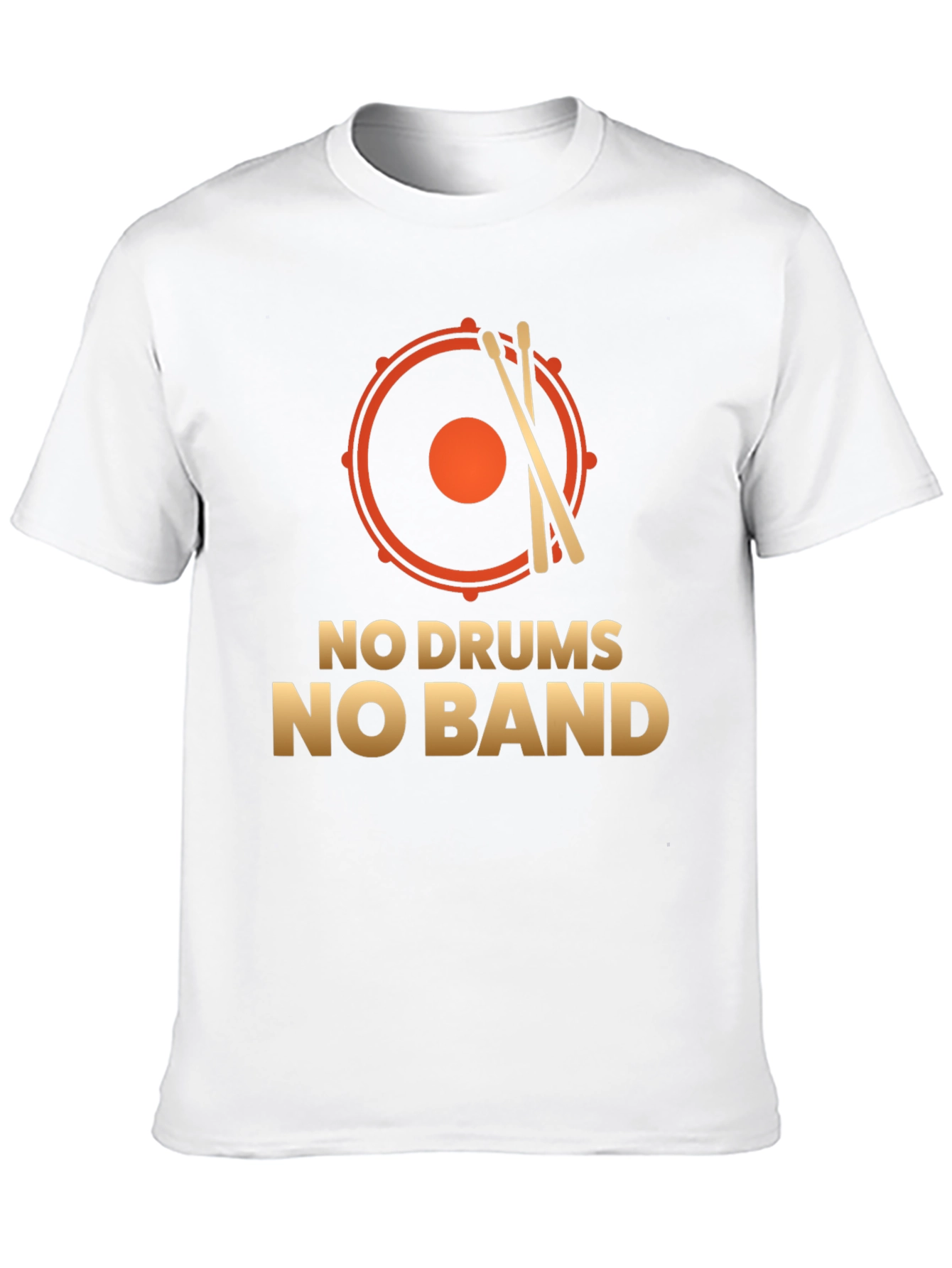 Black No Drums No Band T-Shirt: Music Lover Tee view 10