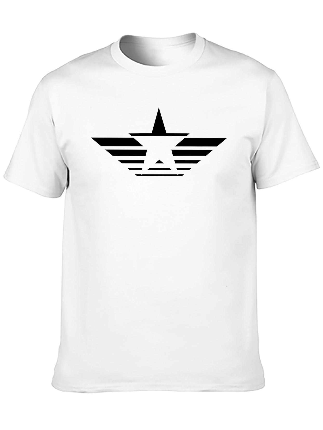 Black Black Star Wing T-Shirt - Modern Graphic Tee view 10