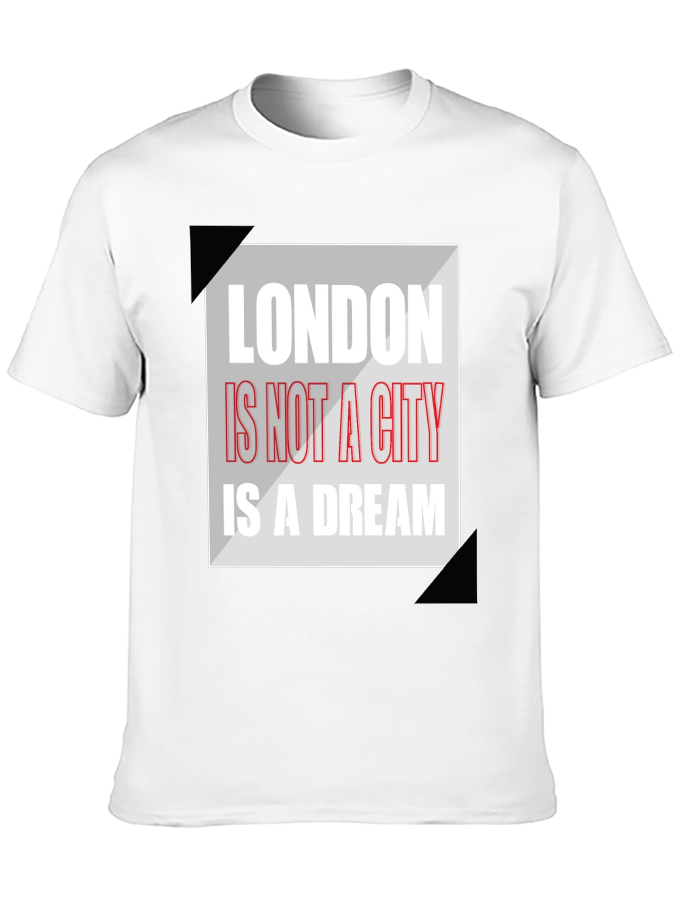 Black London Dream Graphic Tee - Men's Black T-Shirt view 10