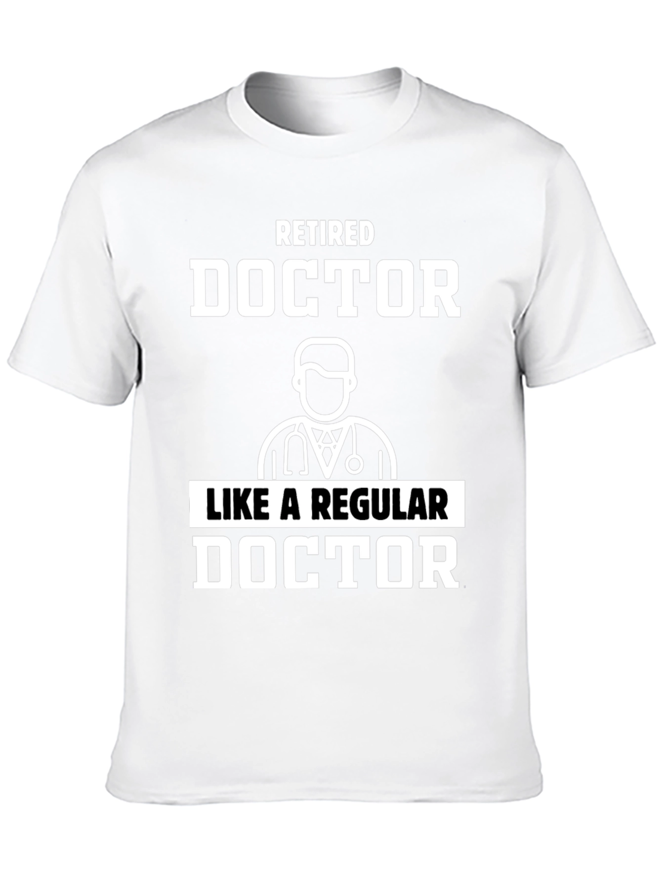 Black Retired Doctor T-Shirt - Funny Retirement Gift view 10