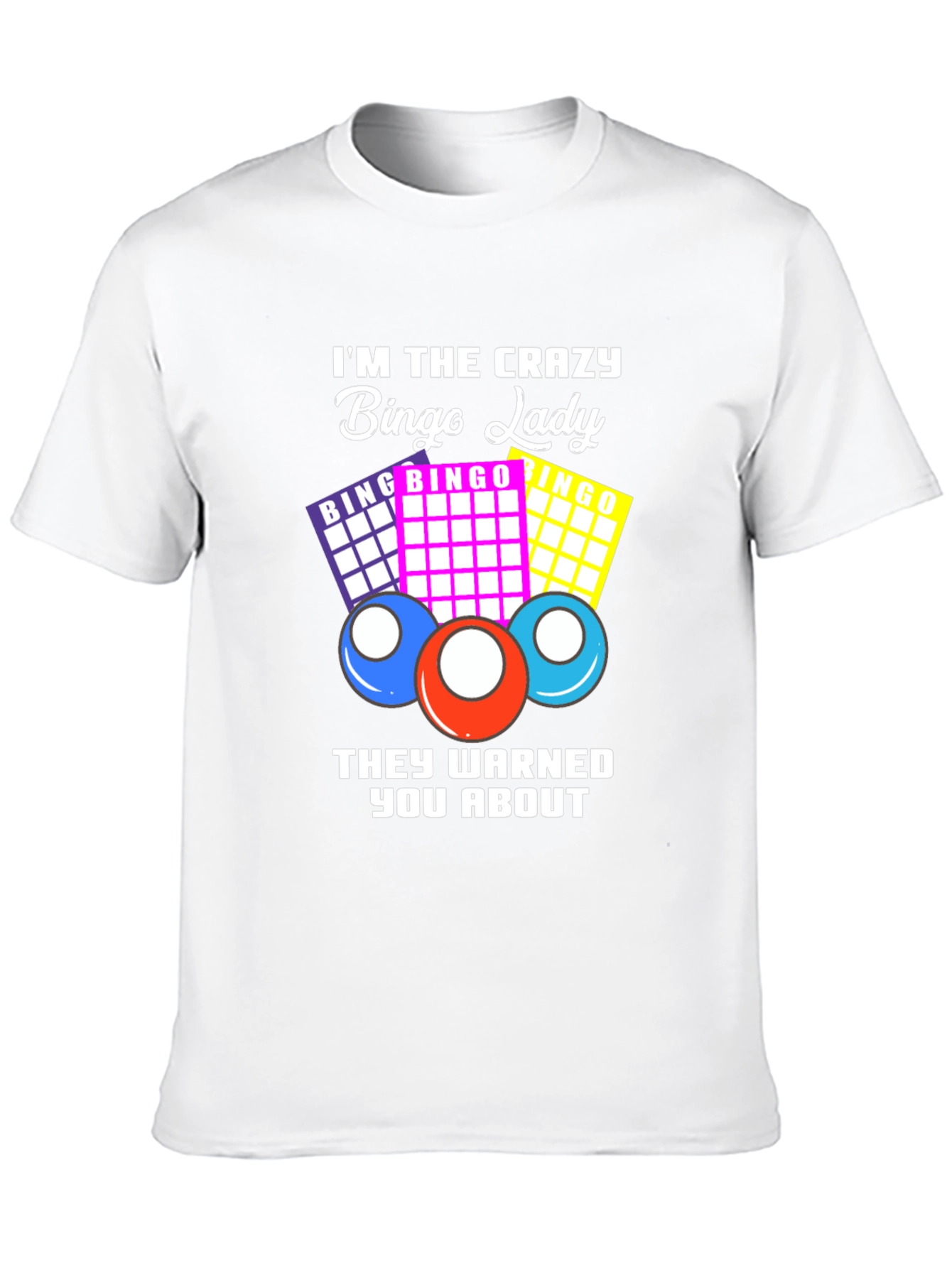 Black Crazy Bingo Lady T-Shirt view 10