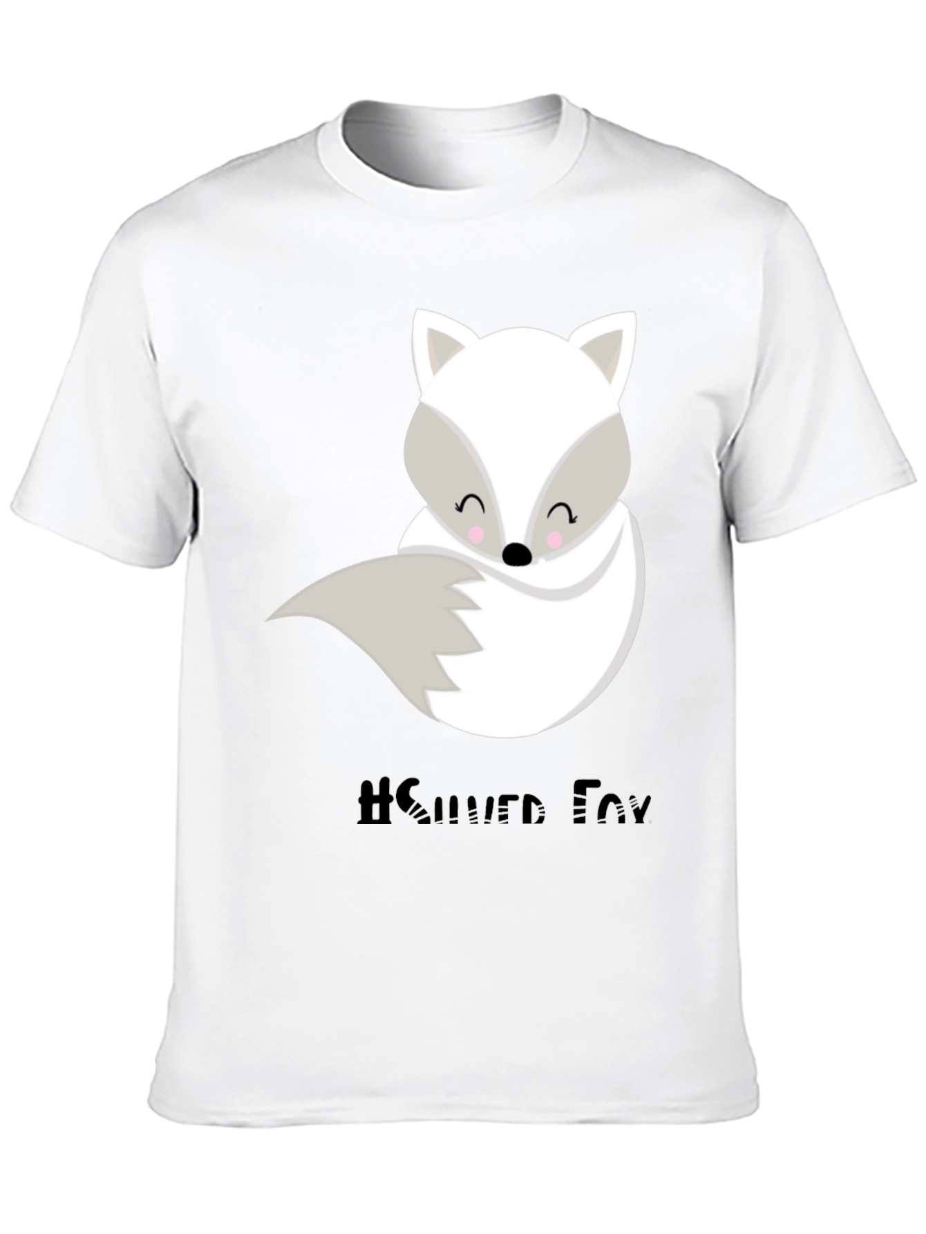 Black Cute Silver Fox Graphic Tee - Unisex Style view 10
