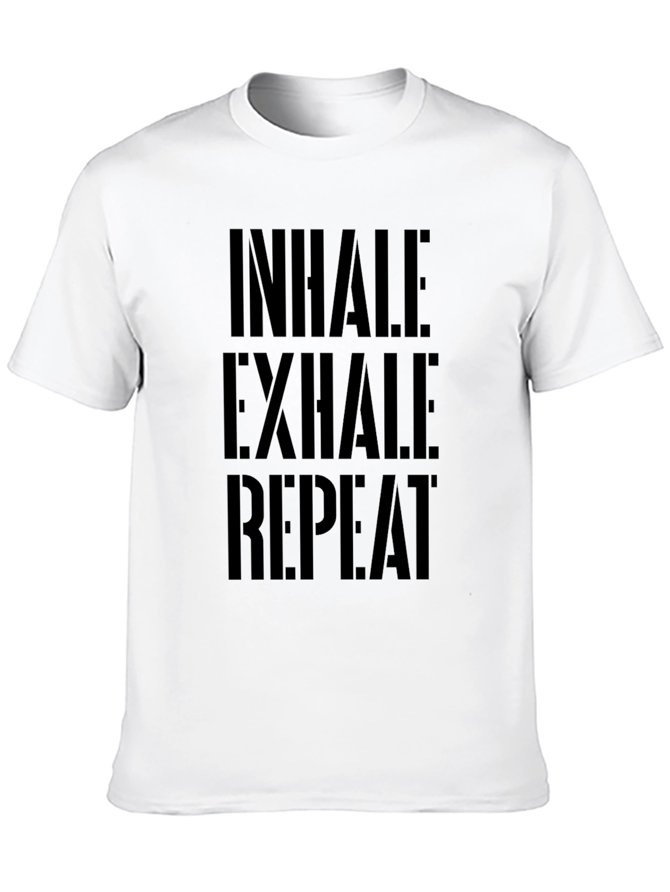 Black Inhale Exhale Repeat Black Graphic Tee view 10