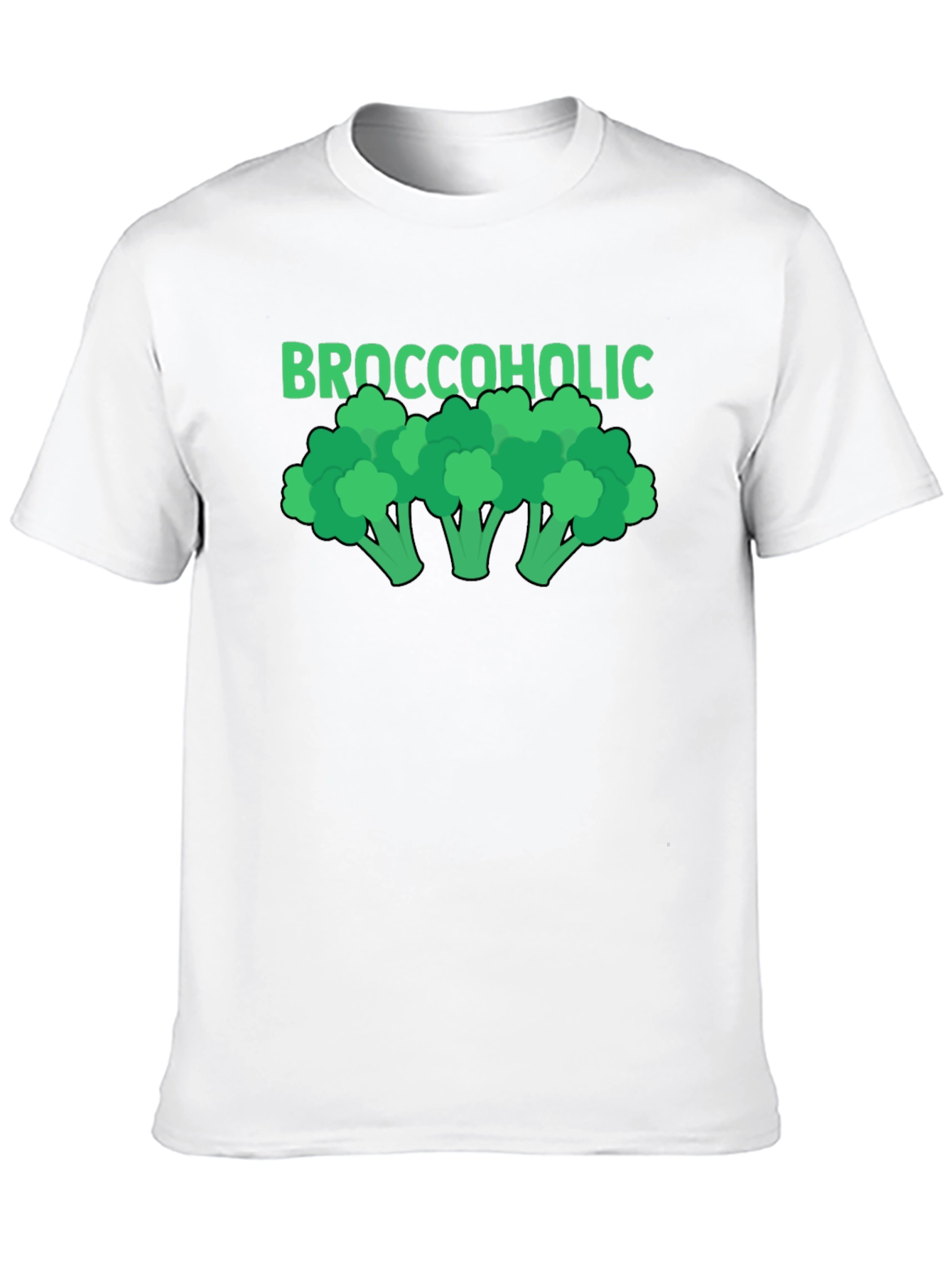 Black Broccoholic T-Shirt - Funny Vegetarian Tee view 10