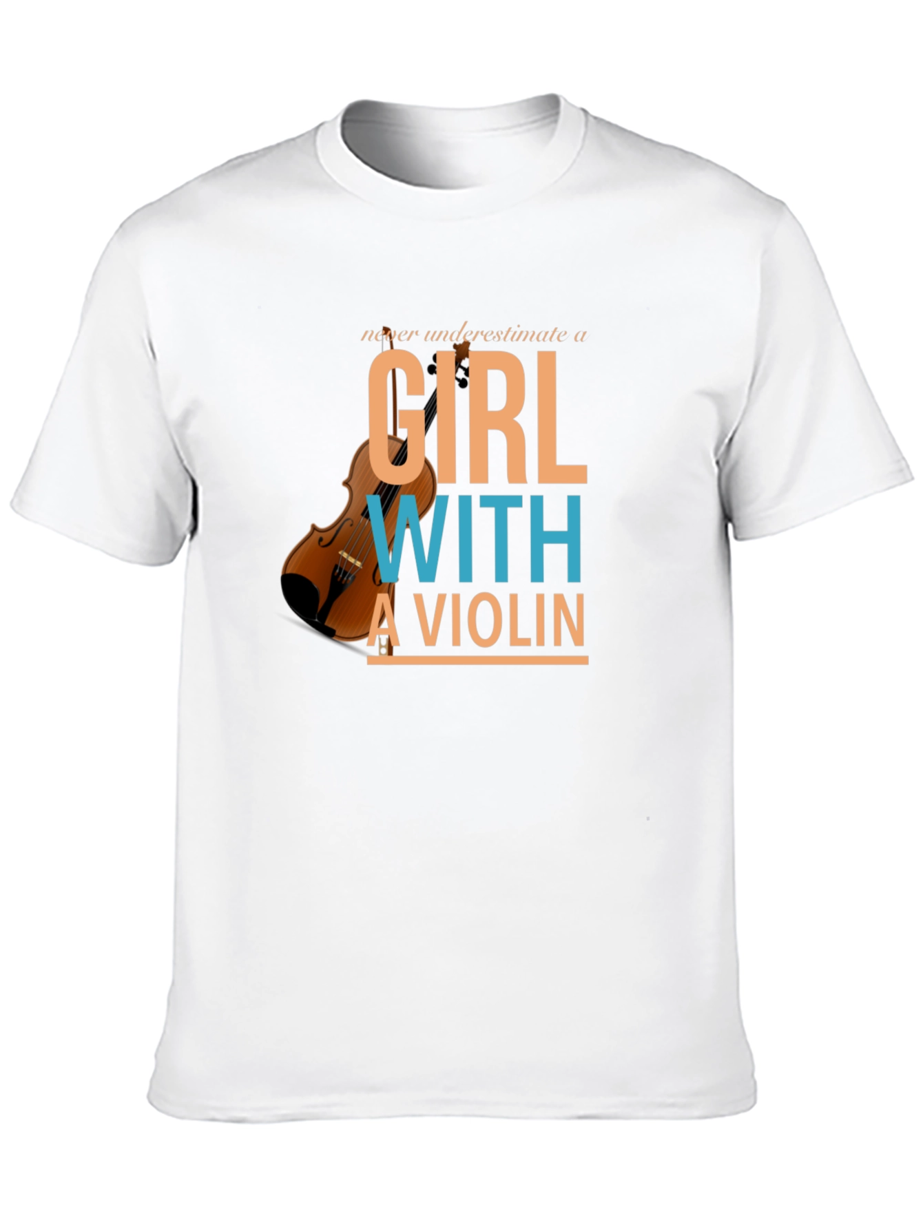 Black Violin Girl T-Shirt - Musician Gift view 10