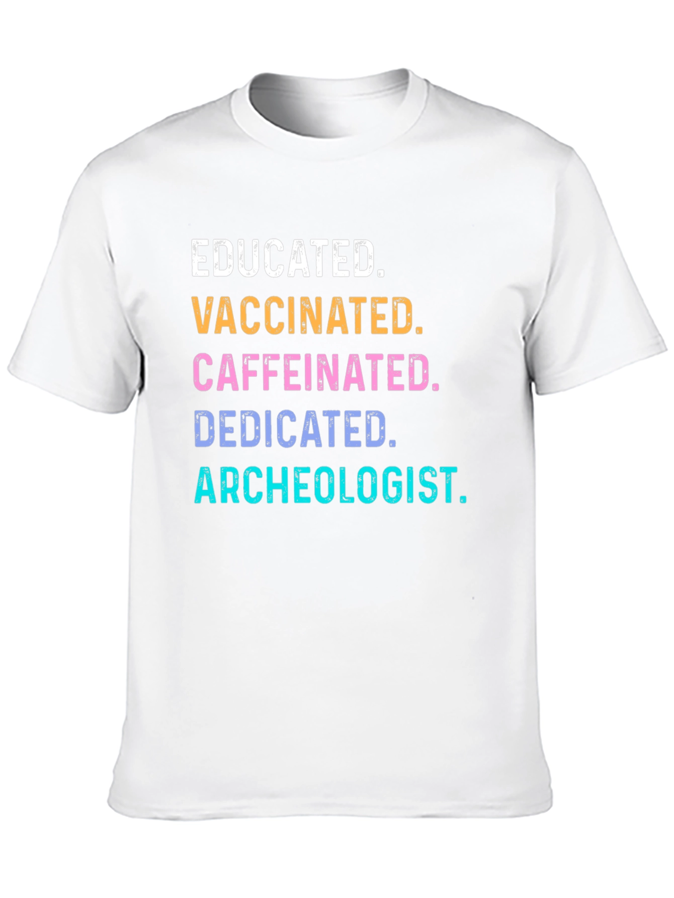 Black Educated, Vaccinated, Archeologist Graphic Tee view 10