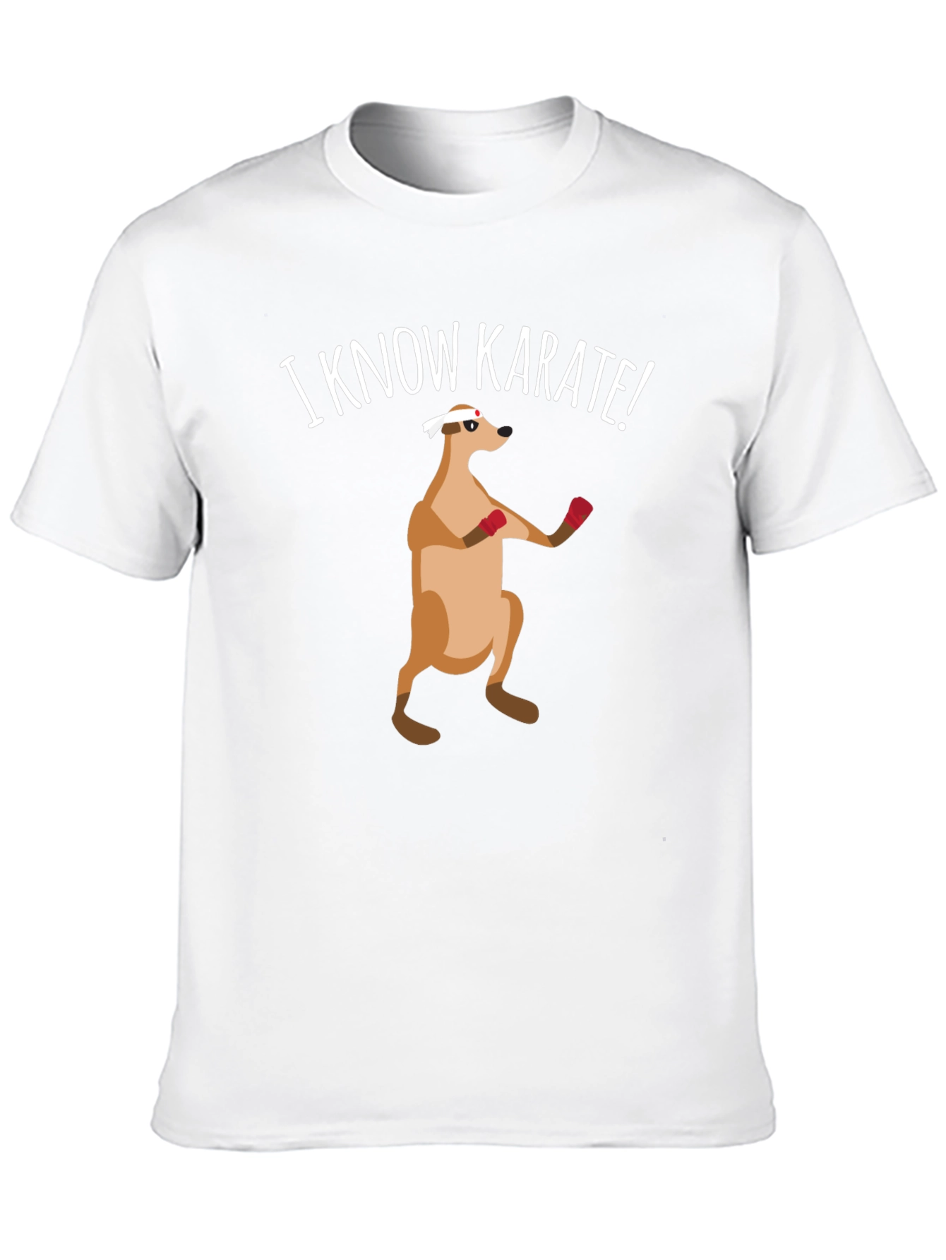 Black Funny Karate Meerkat Black T-Shirt view 10