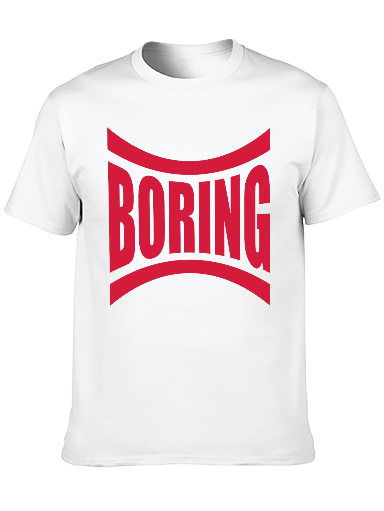 Black Boring Graphic Print Crew Neck T-Shirt view 10