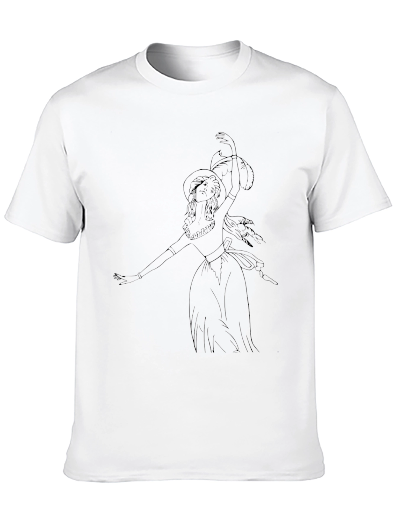 Black Elegant Dancer Graphic Tee - Black view 10
