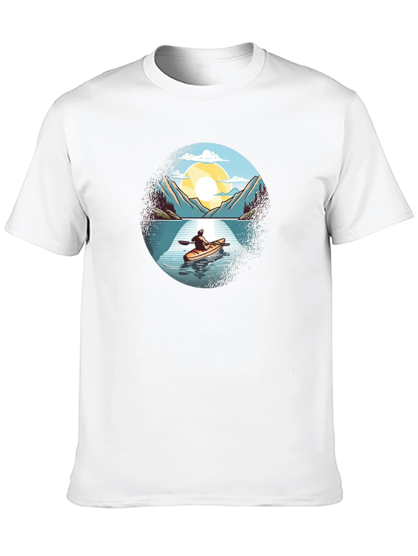 Black Kayaking Adventure Graphic Tee view 10